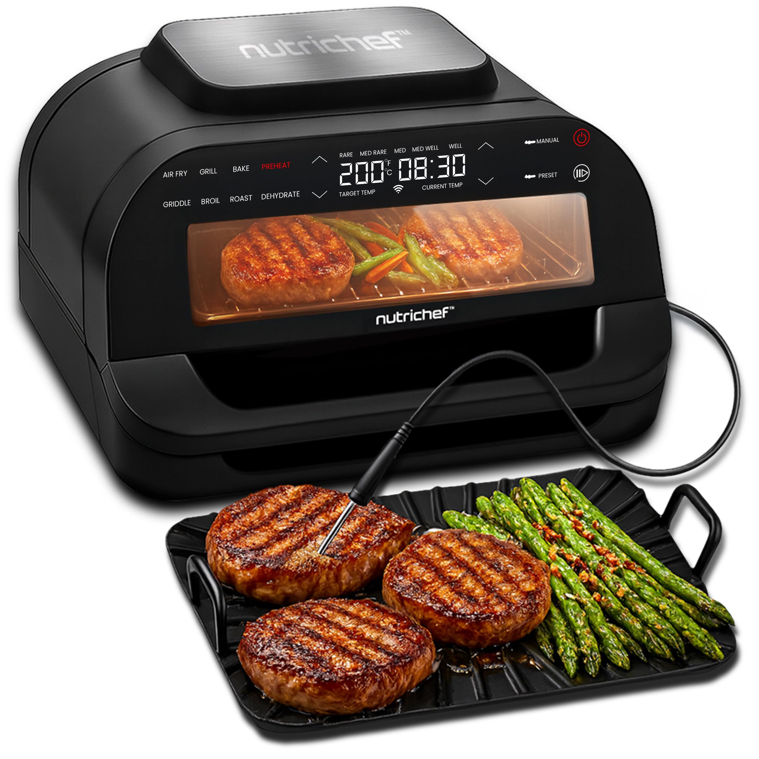 NutriChef Indoor Smokeless Grill | Smart Grill