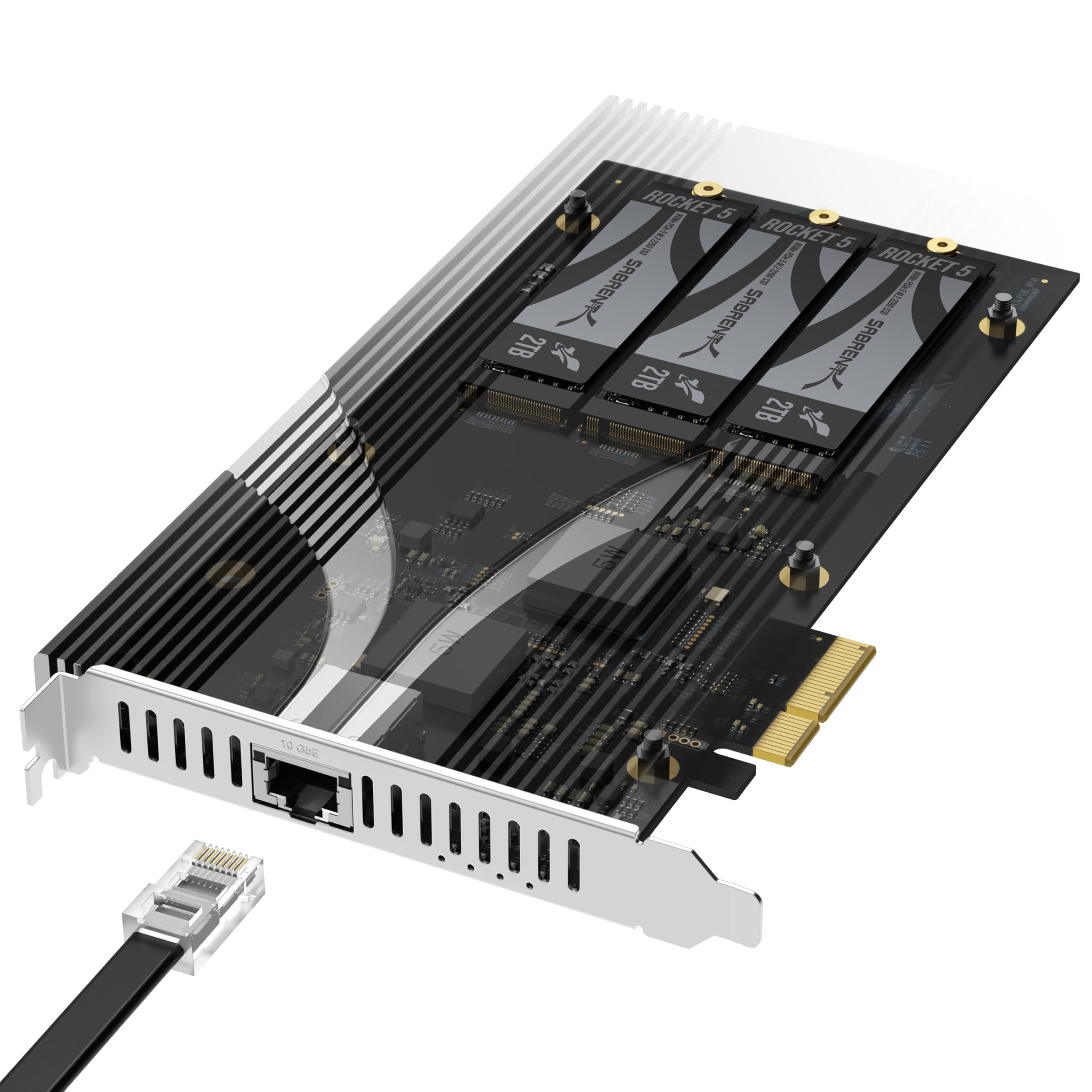 SABRENT PCIe 3.0 x4 Card, 10GbE +