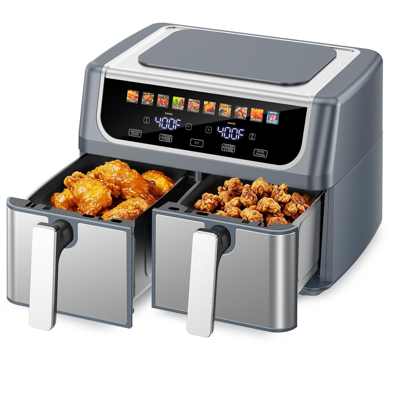 OLIXIS Dual Basket Air Fryer, 9.5 Quart