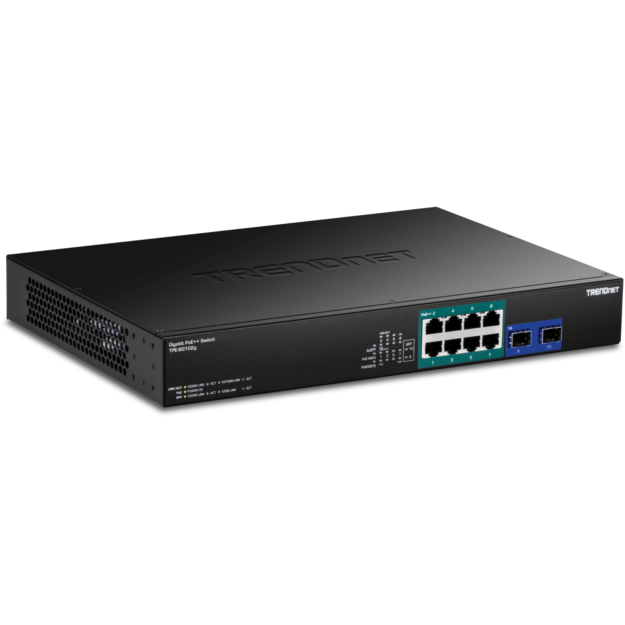 TRENDnet TPE-BG102g, 10-Port Gigabit 240W PoE++ Switch