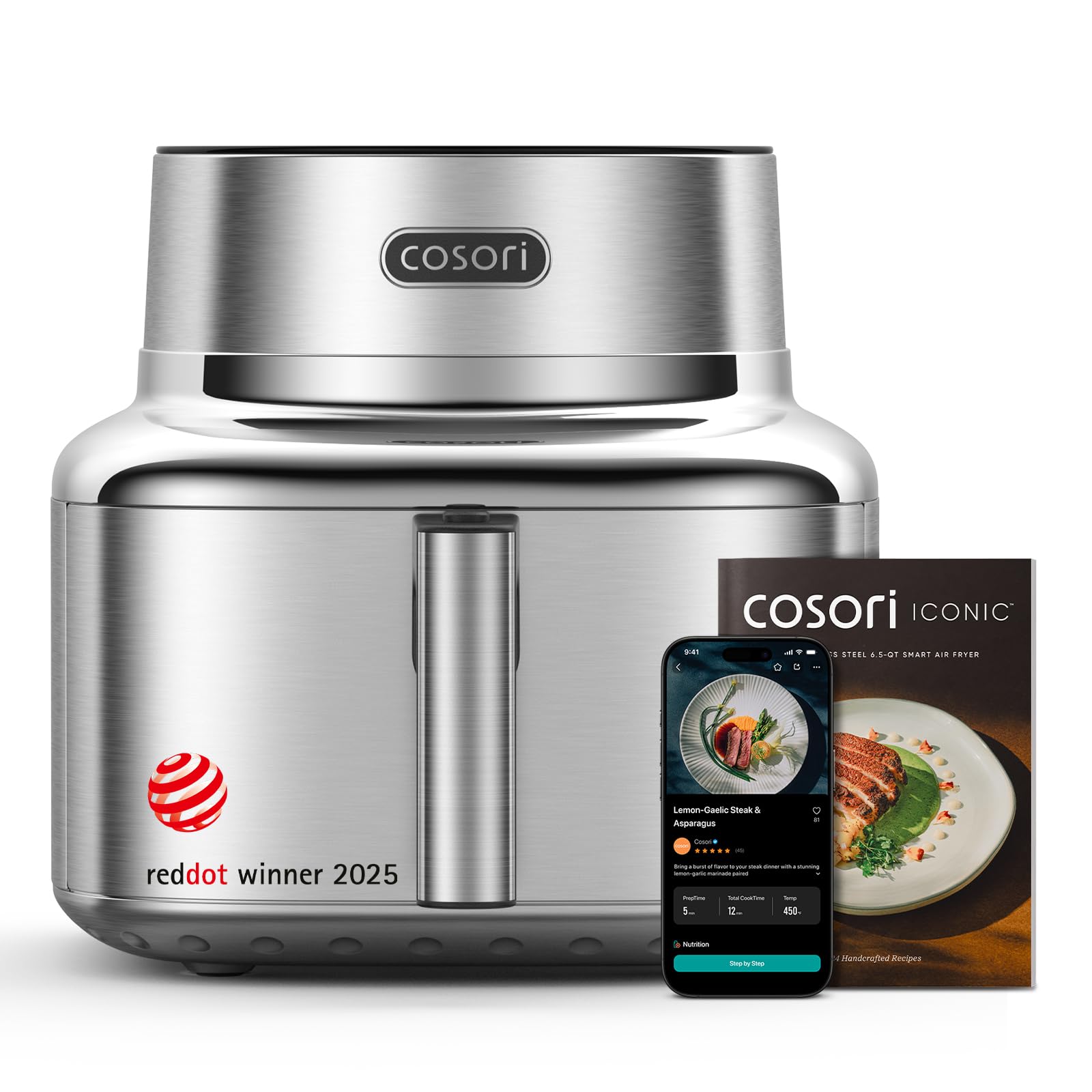 Cosori Iconic Stainless Steel 6.5 Qt Smart