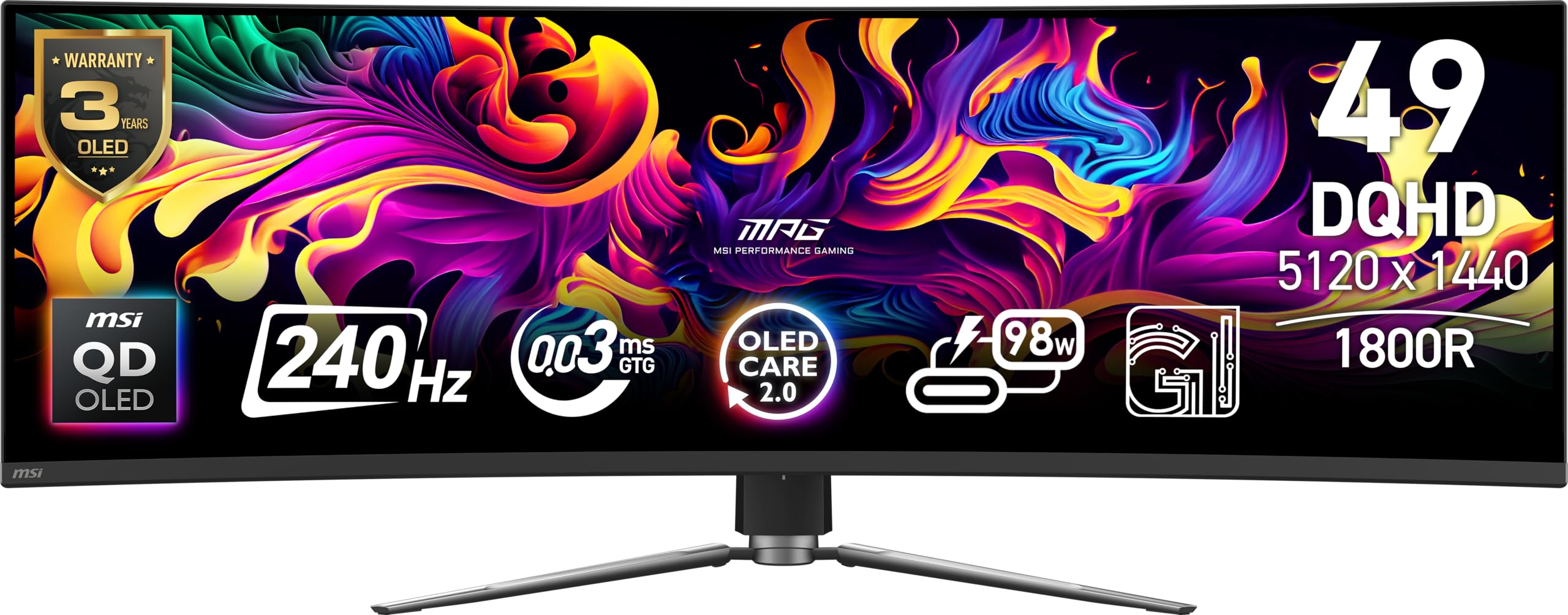 msi MPG 491CQPX QD-OLED QD-OLED 5120 x