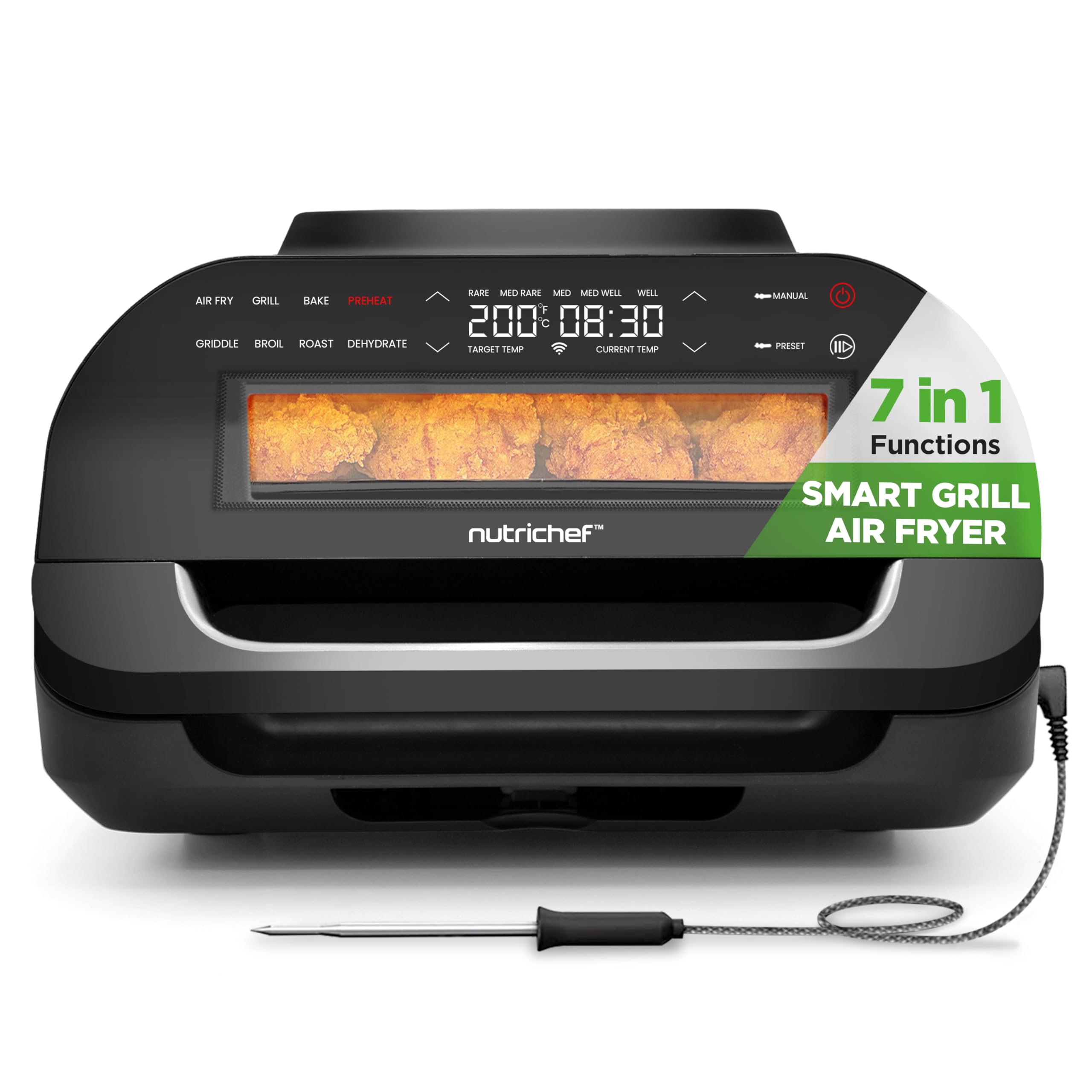 NutriChef Indoor Smokeless Grill - Smart Grill