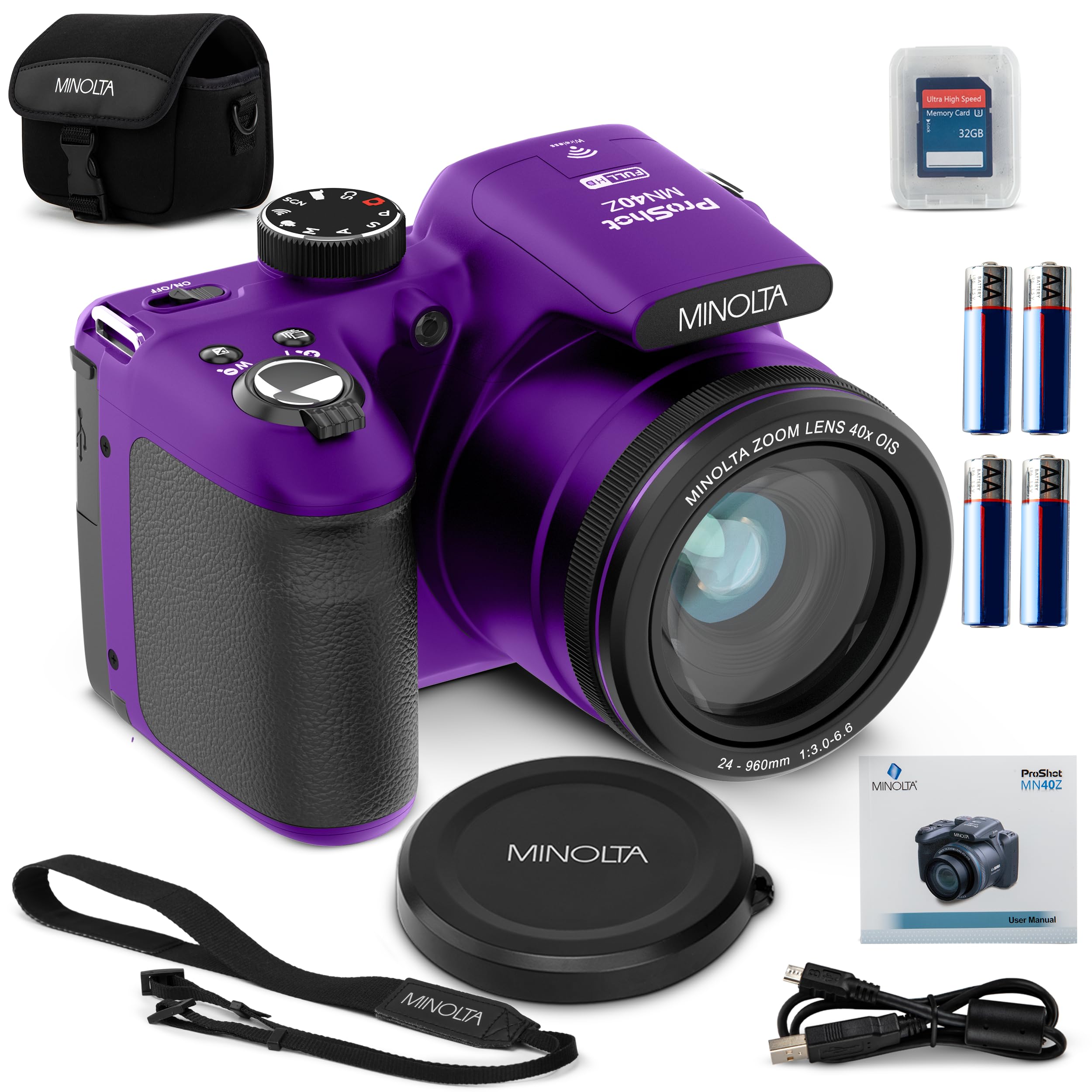 Minolta MN40Z 20MP Digital Camera, 40x