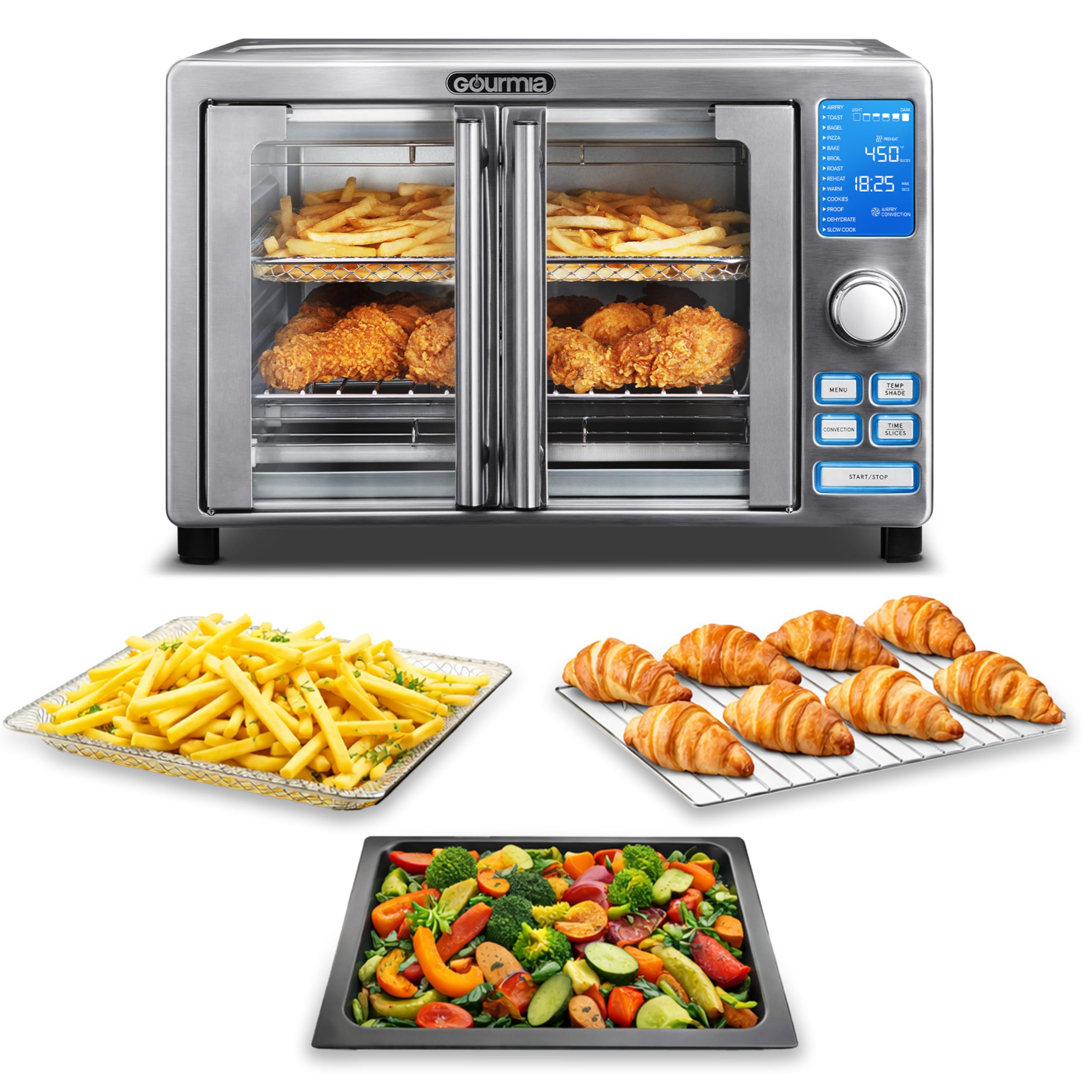 Gourmia Air Fryer French Door Toaster Oven