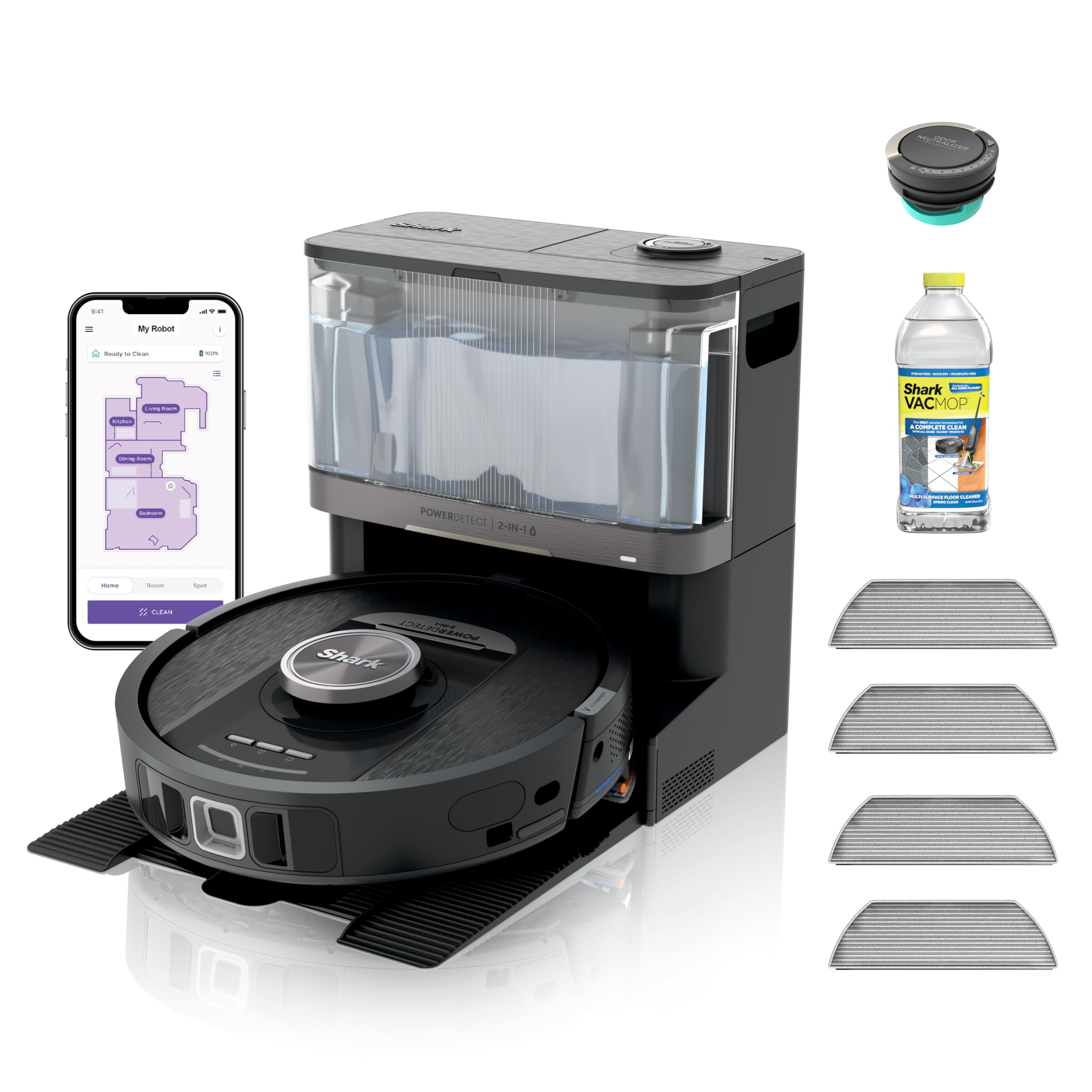 Shark PowerDetect NeverTouch, Self-Empty & Self-Refill, Robot