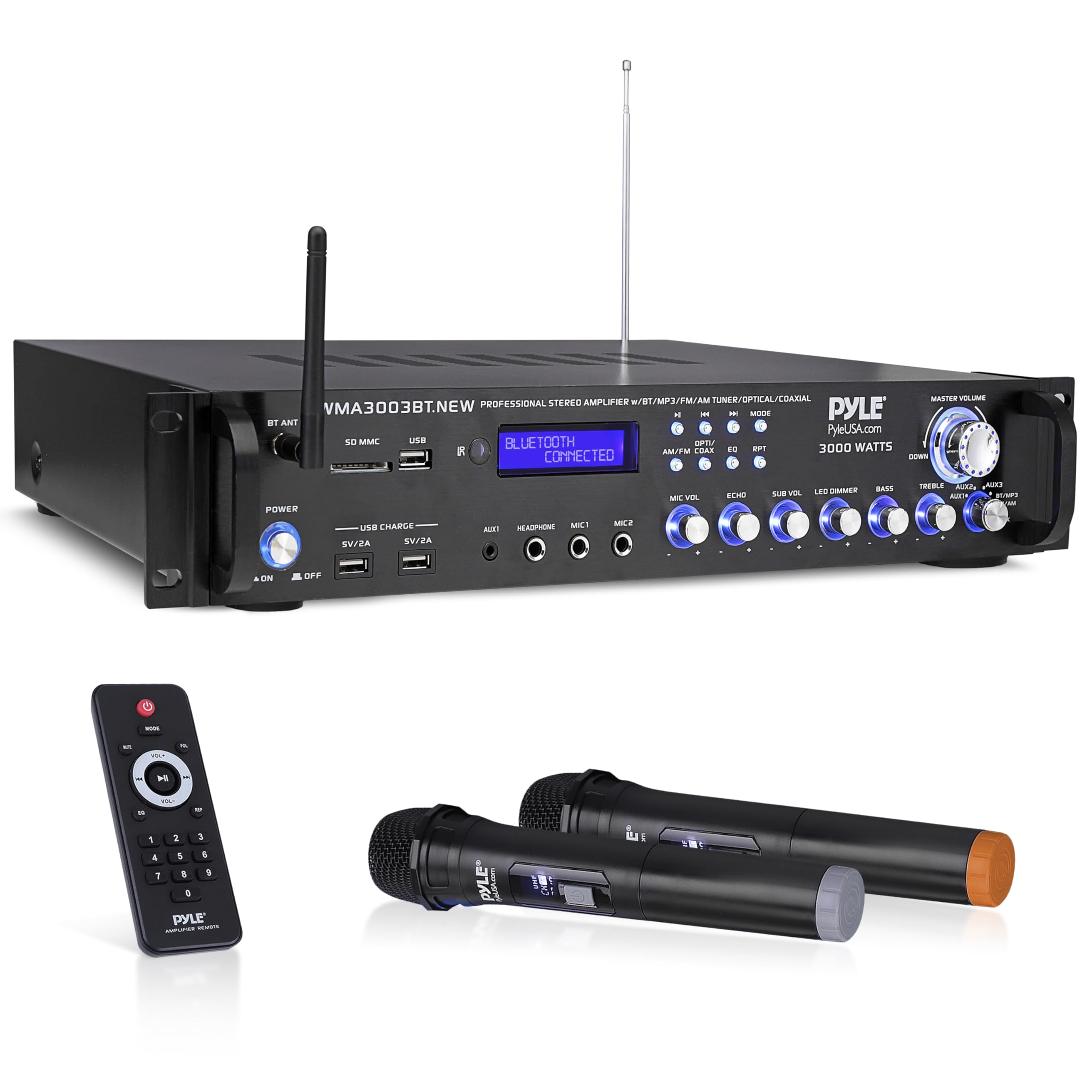 Pyle Bluetooth Home Audio Power Amplifier -4