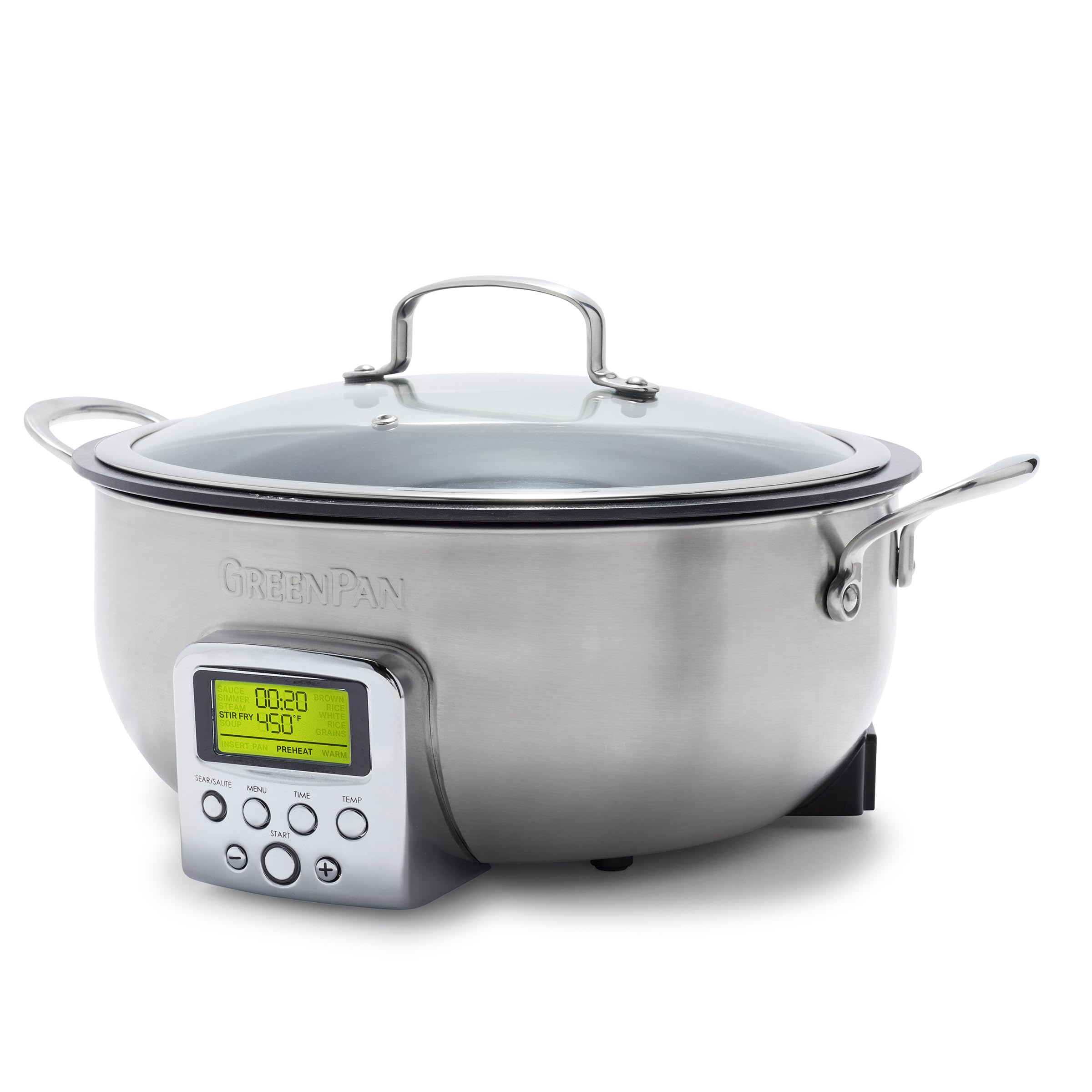 GreenPan Elite 6QT Electric Skillet, Sear Saute