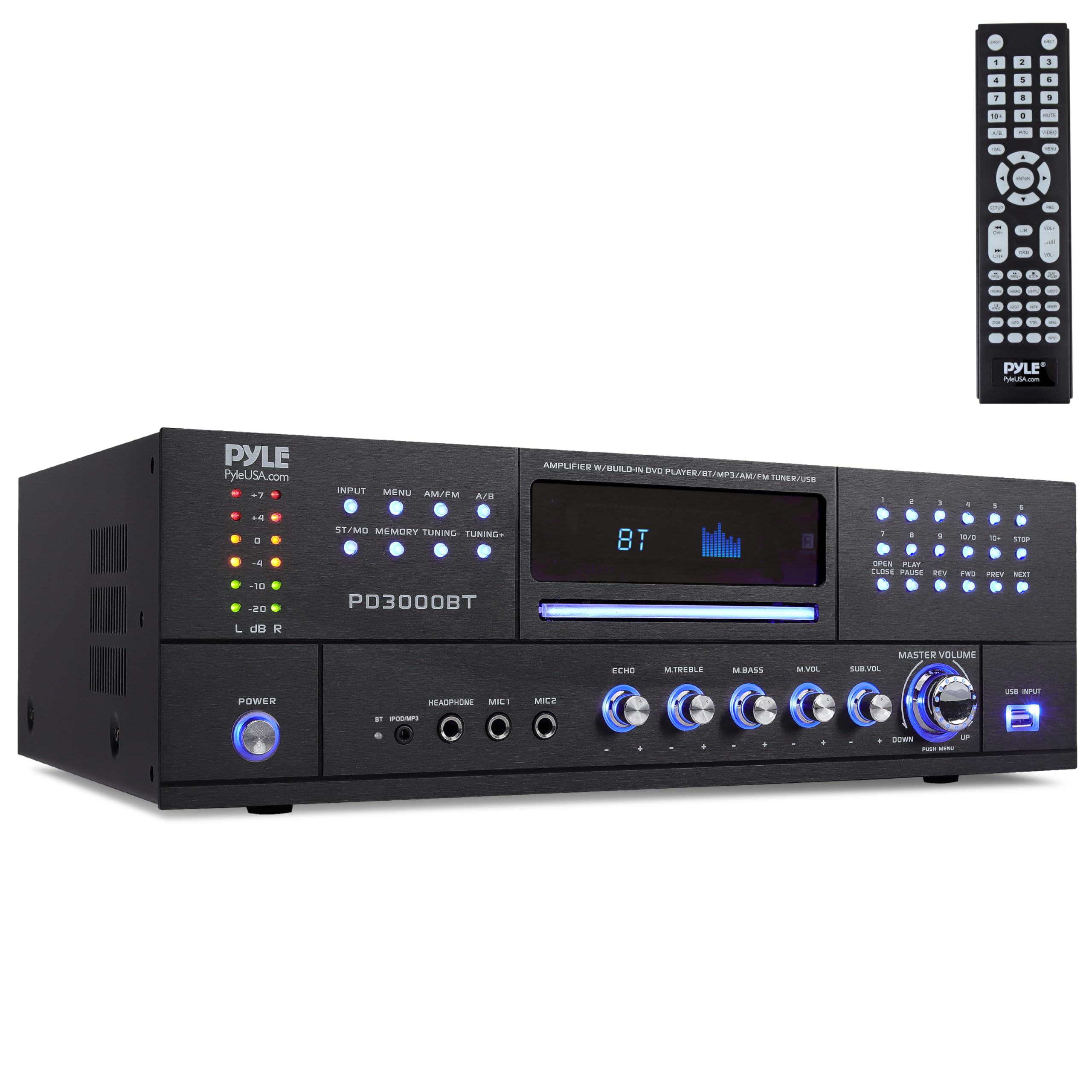 Pyle 4-Channel Home Theater Bluetooth Amplifier Receiver