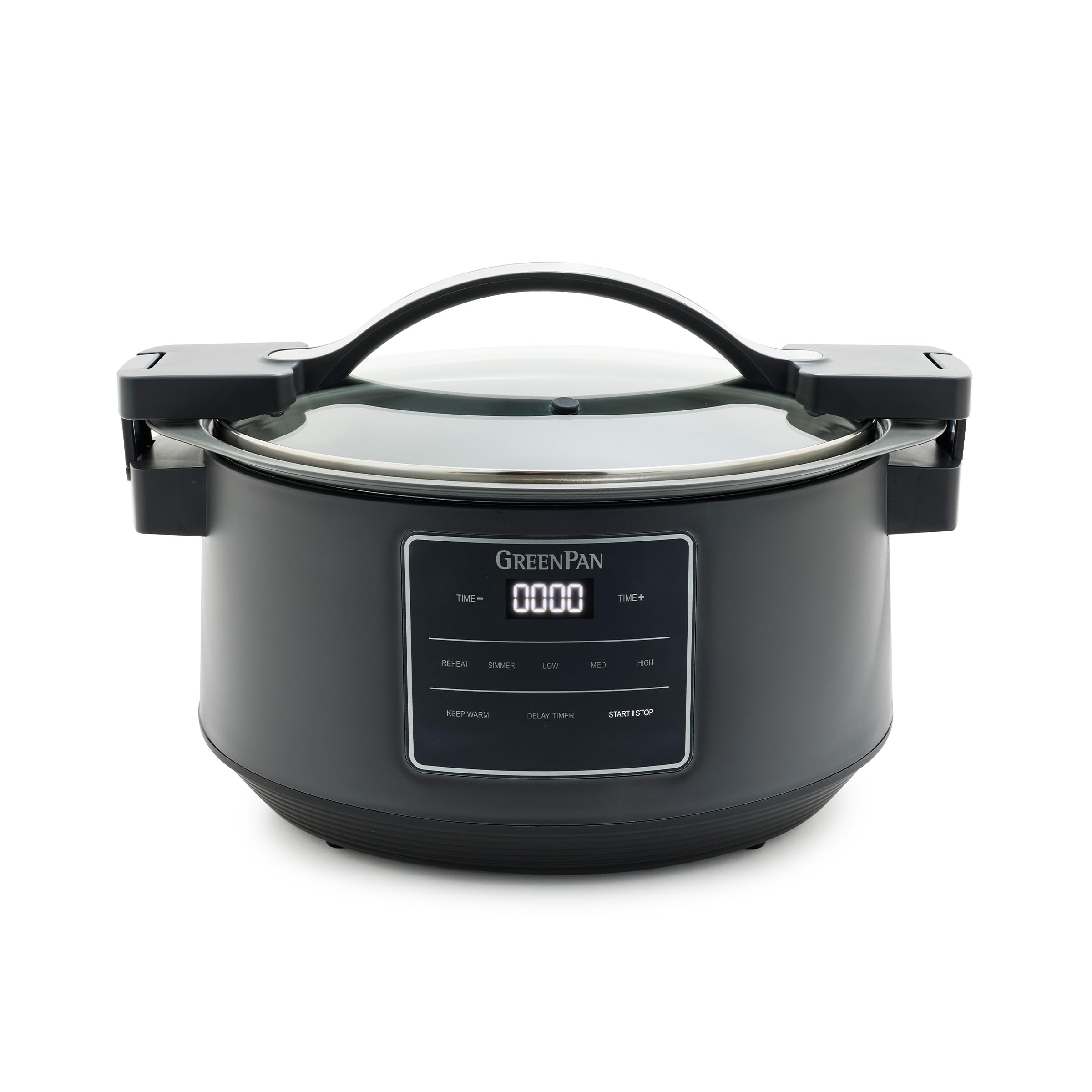 GreenPan 8QT Locking Lid Slow Cooker, Ceramic