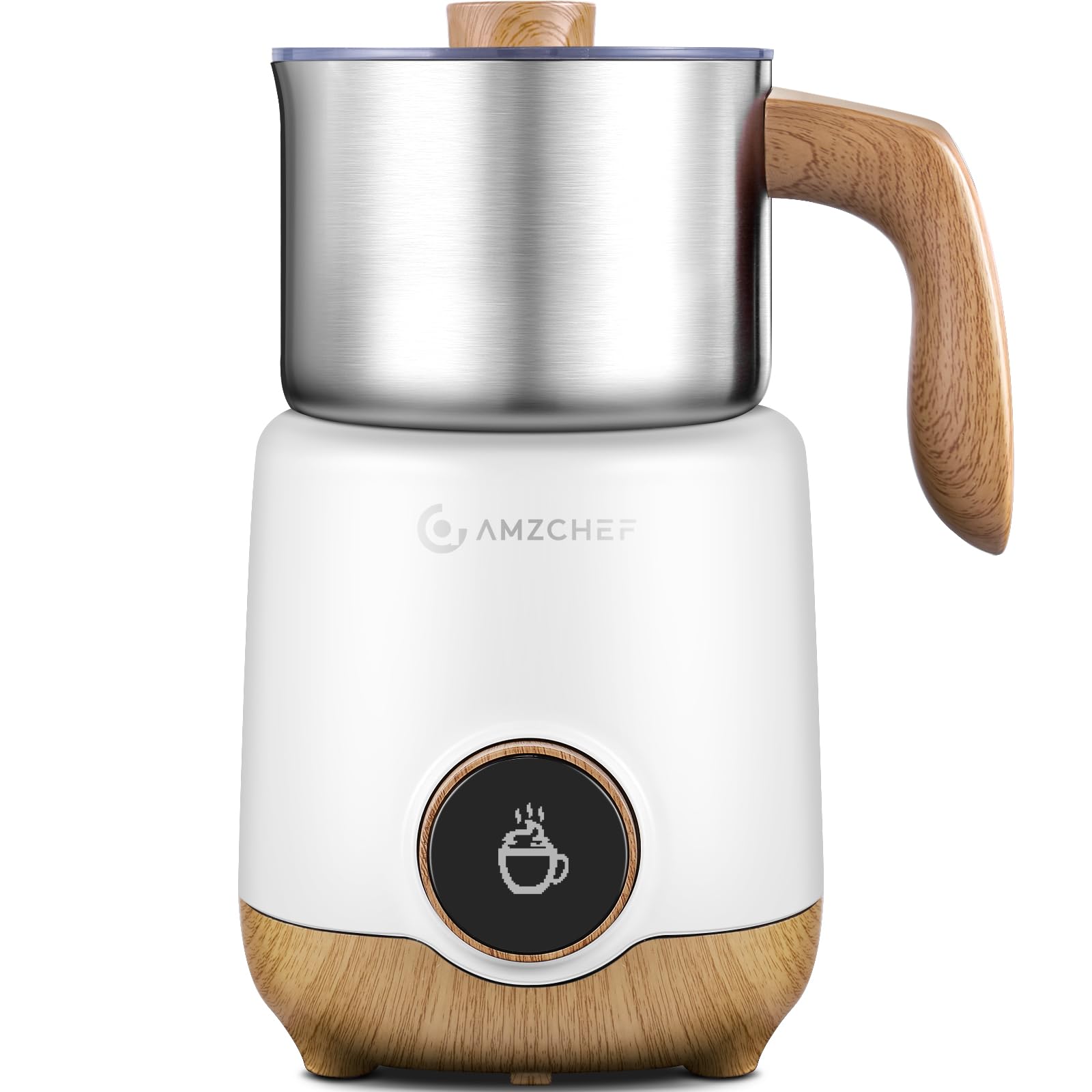 AMZCHEF 8-IN-1 Milk Frother Steamer 550 Watts