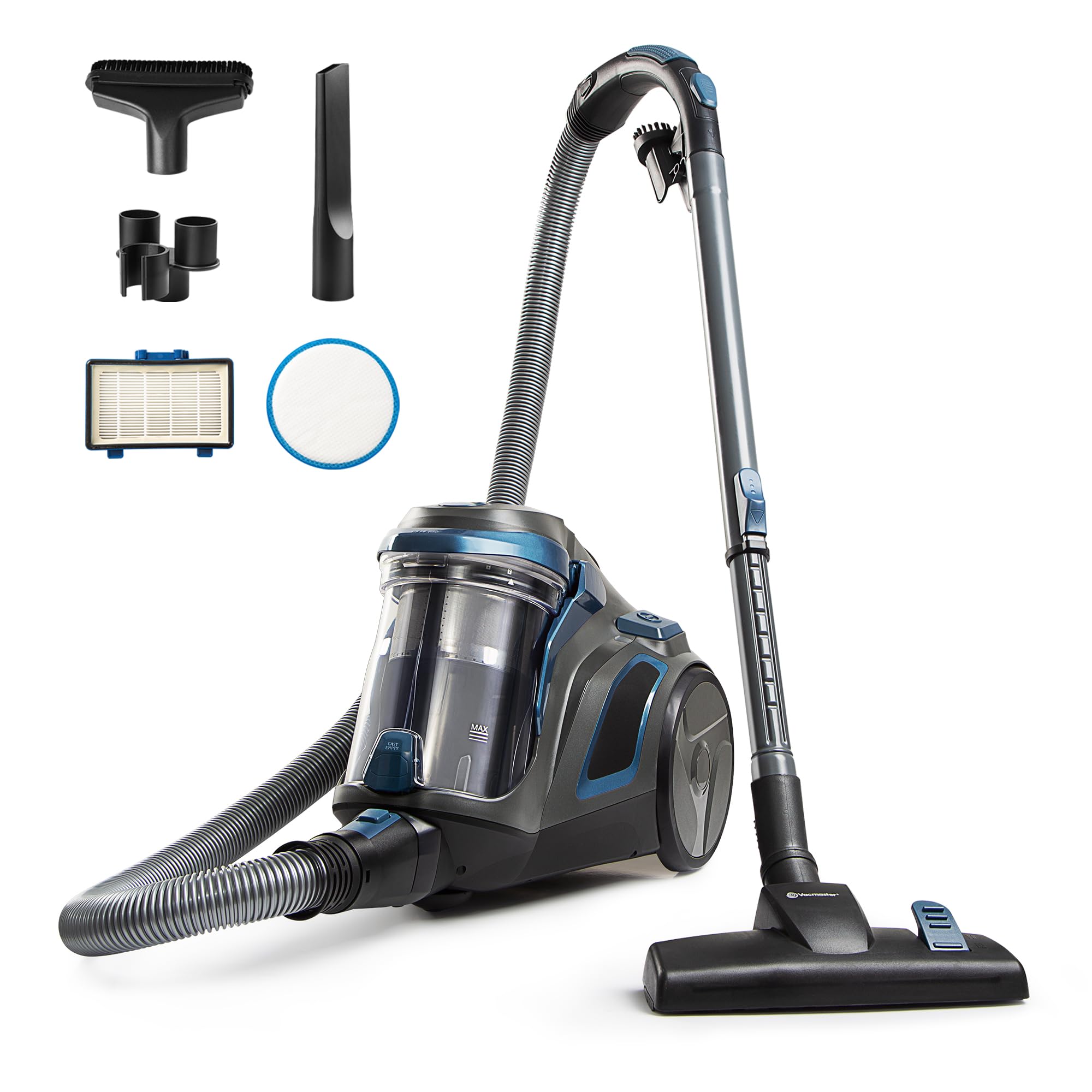Vacmaster CC0501 Ultra Silent Bagless Canister Vacuum