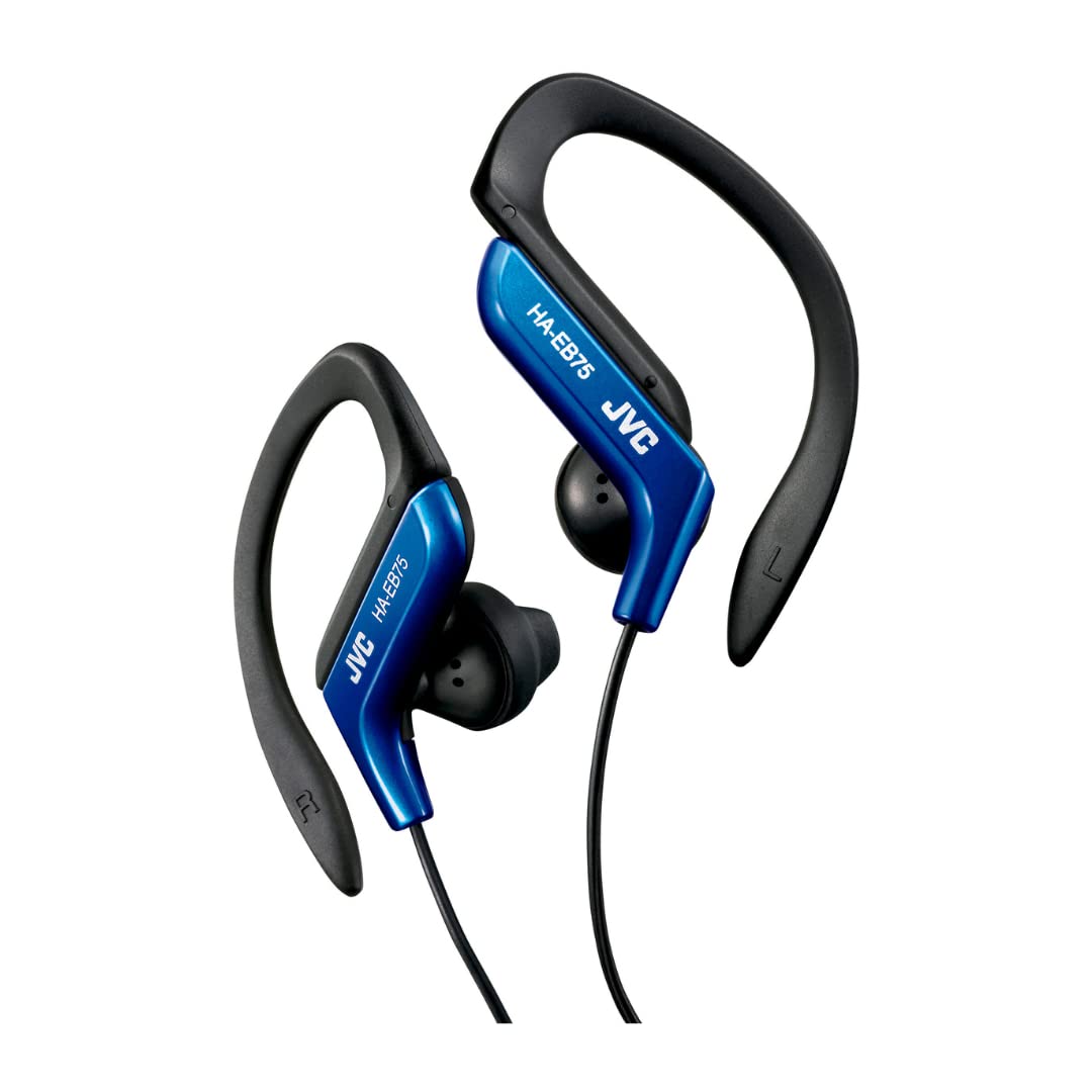 JVC, HA-EB75-AN-U Adjustable Sport Clip Earphones (Blue)