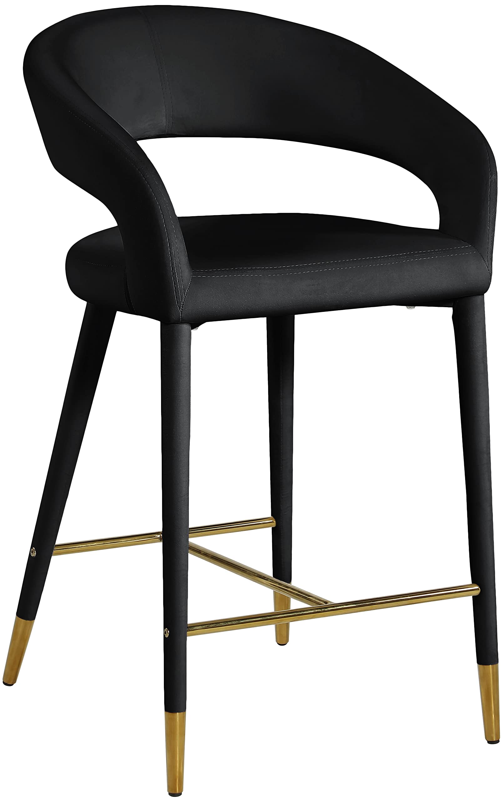Meridian Furniture Destiny Black Velvet Stool