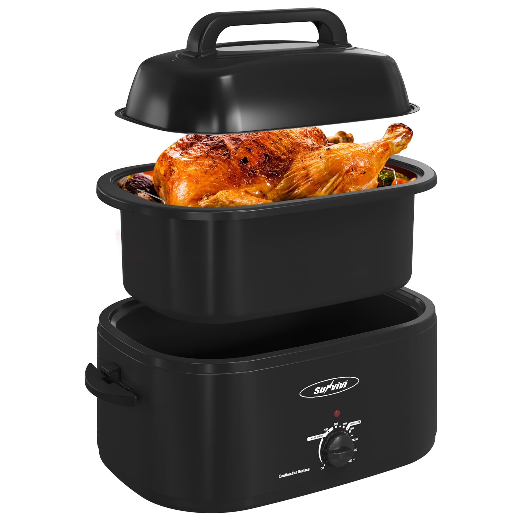 Sunvivi 22 Quart Electric Roaster Oven Turkey