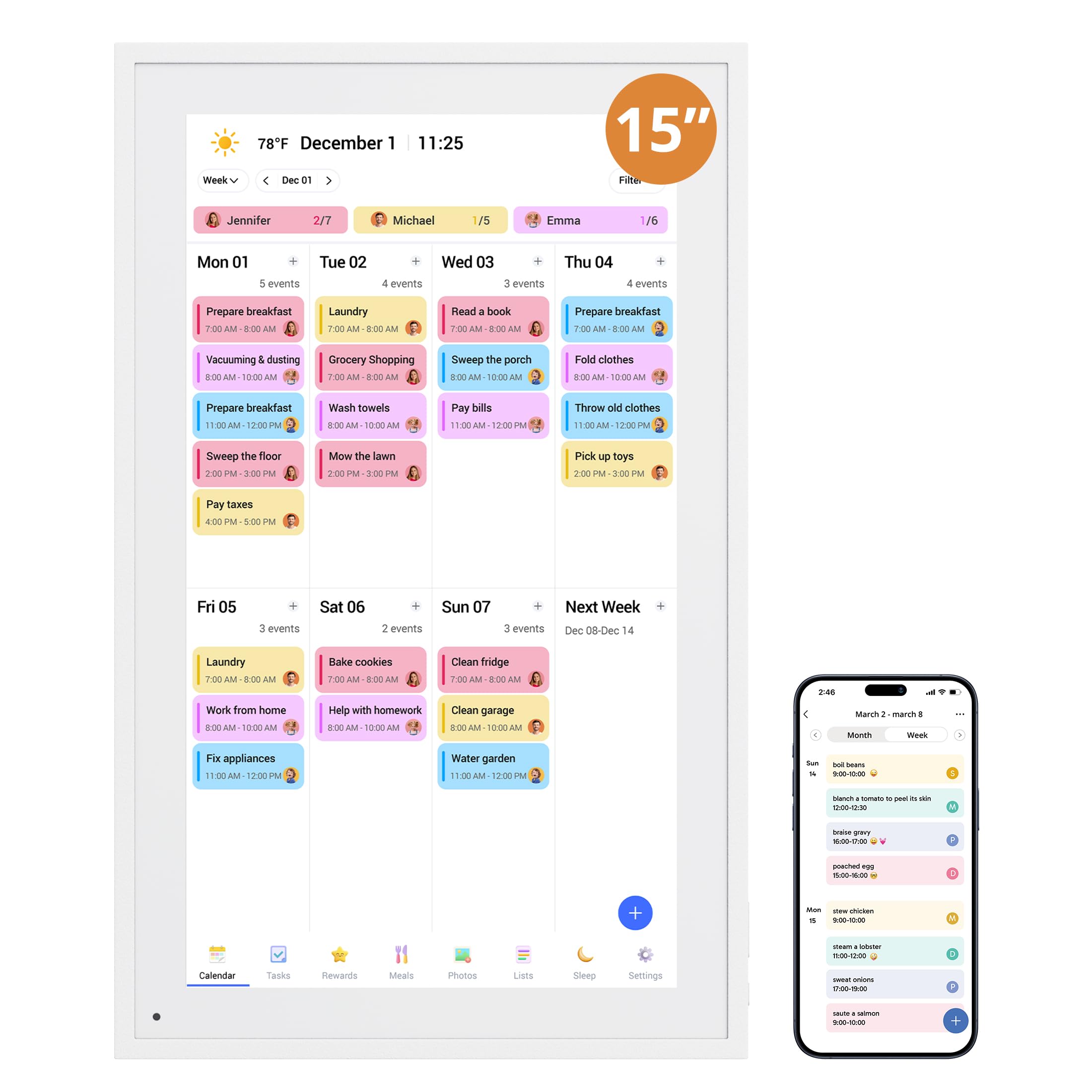 Digital Calendar Smart Chore Chart, Home Electronic