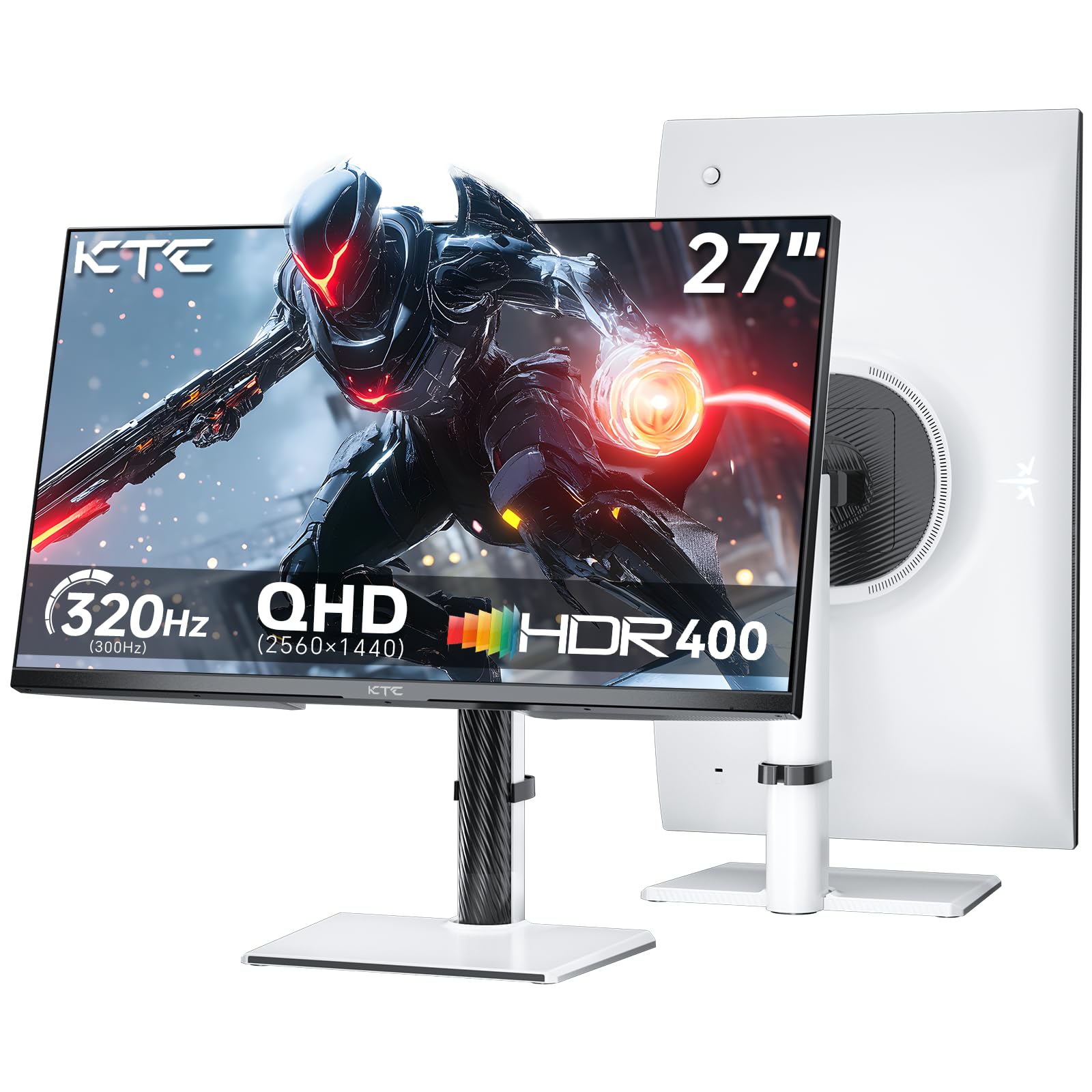 KTC 27 White Gaming Monitor 300Hz/320Hz, QHD