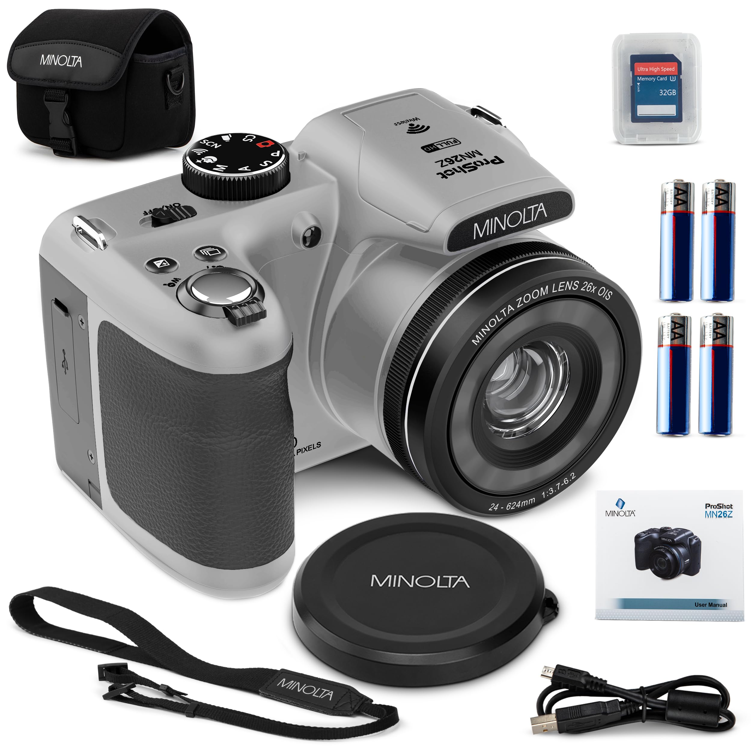 Minolta ProShot 20MP Camera, 26x Optical