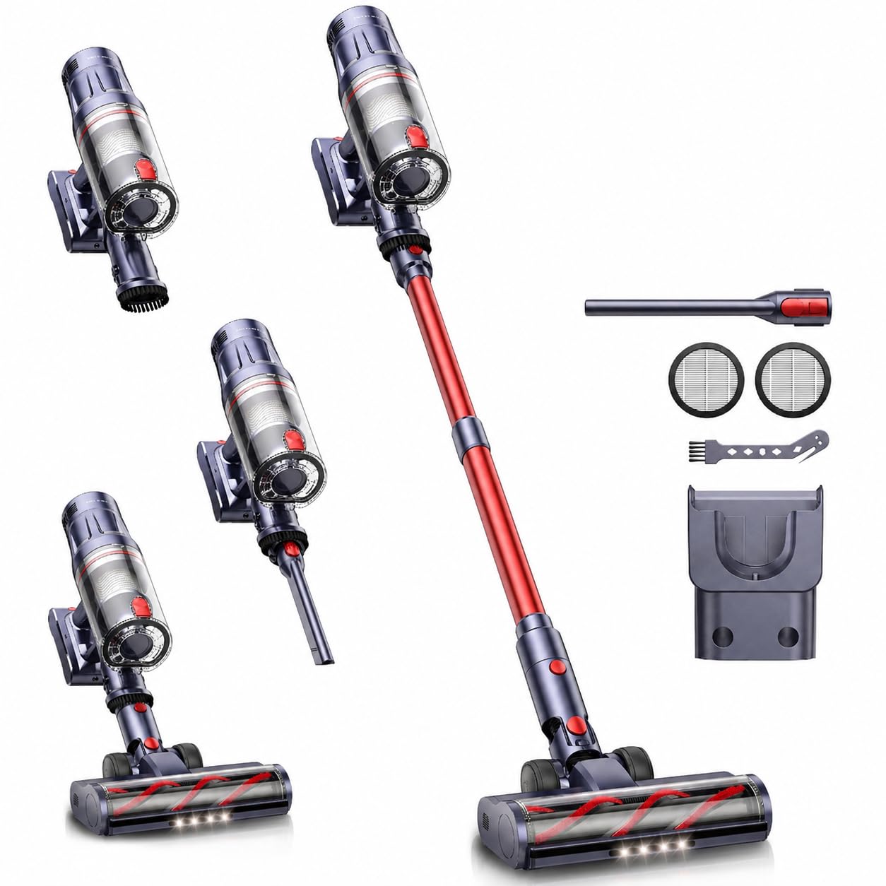 INTETURE Cordless Vacuum Cleaner 650W/55Kpa,70 Mins Cordless