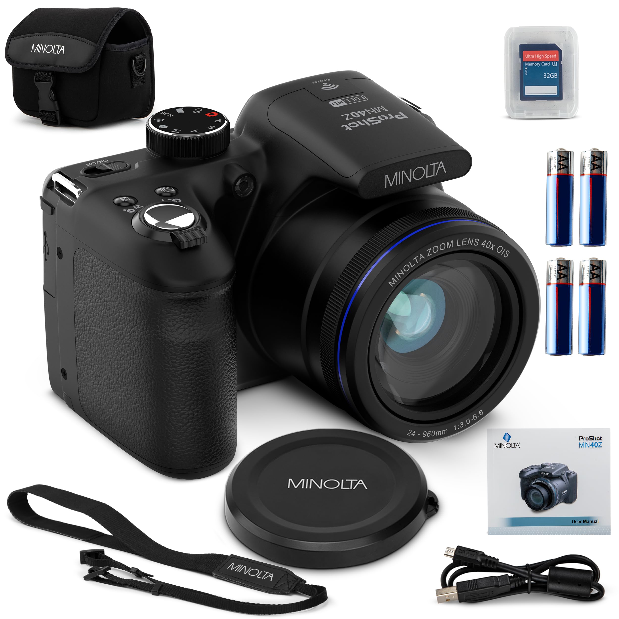 Minolta MN40Z 20MP Digital Camera, 40x