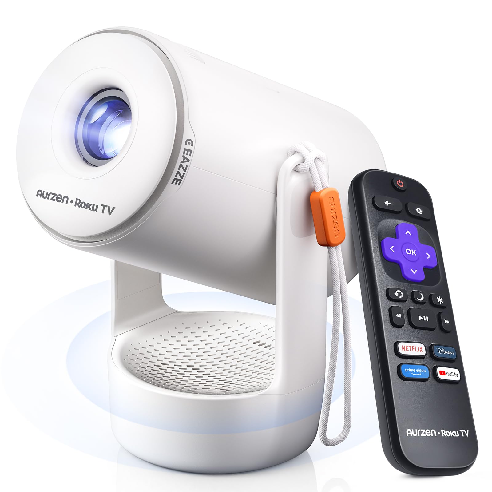 Aurzen Roku TV E1R Smart Portable Mini Projector