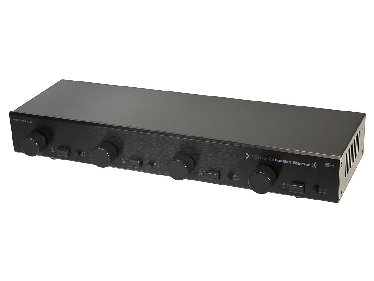 Monoprice 4-Channel A/B Speaker Selector - Black
