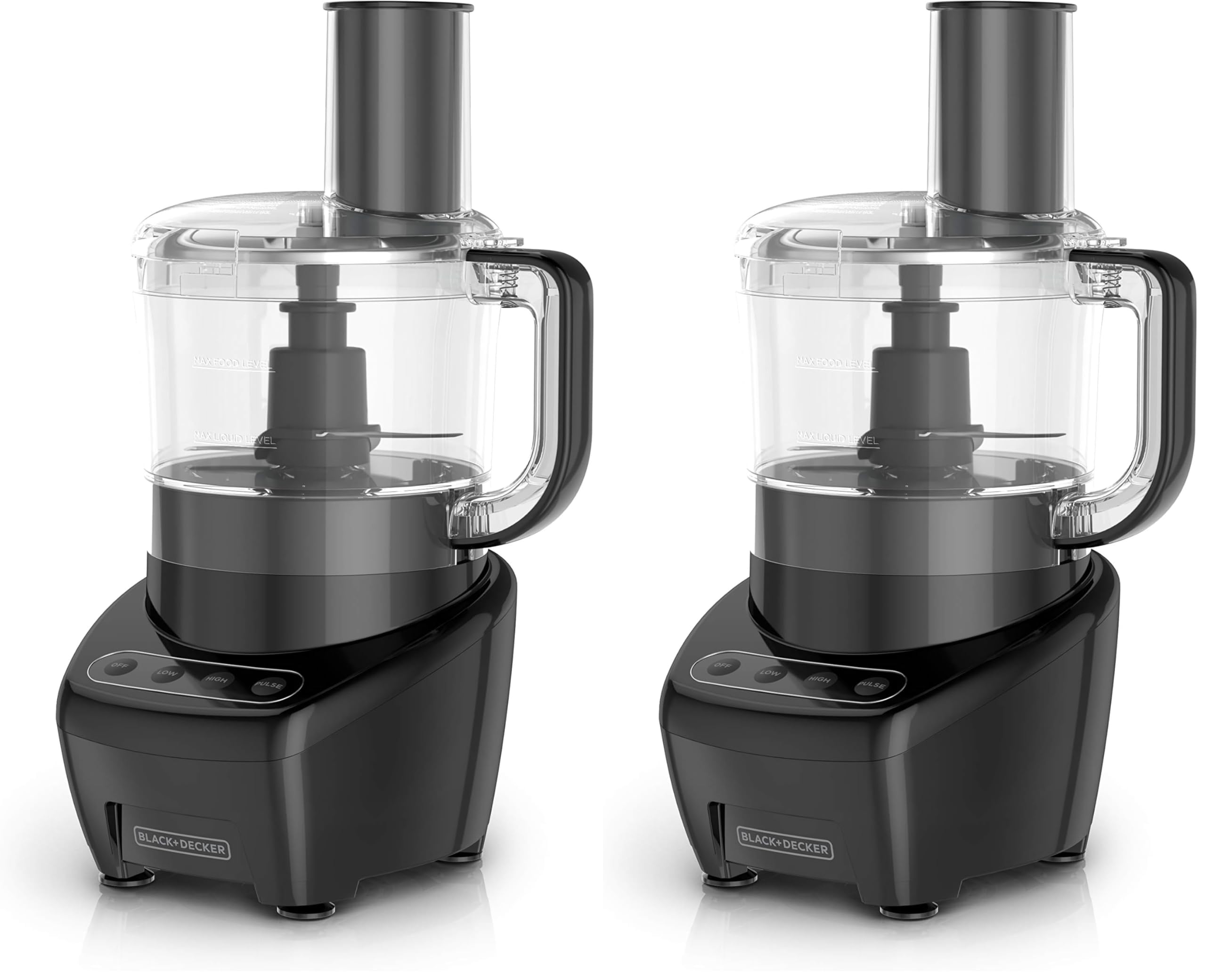 BLACK+DECKER 3-in-1 Easy Assembly 8-Cup Food Processor,Stainless