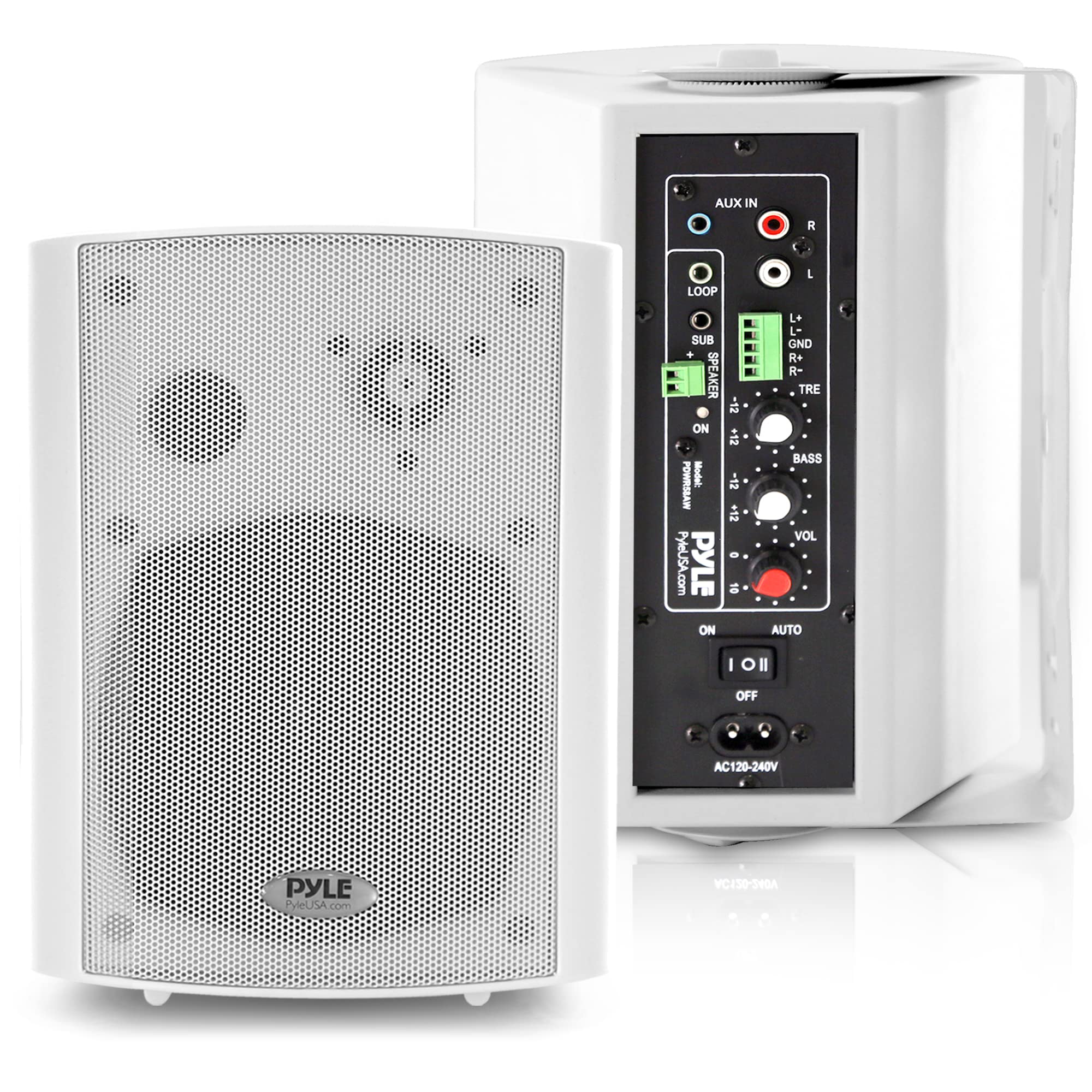 Pyle 5.25'' Pro-Active Wall-Mountable Bluetooth Speakers-600 Watts