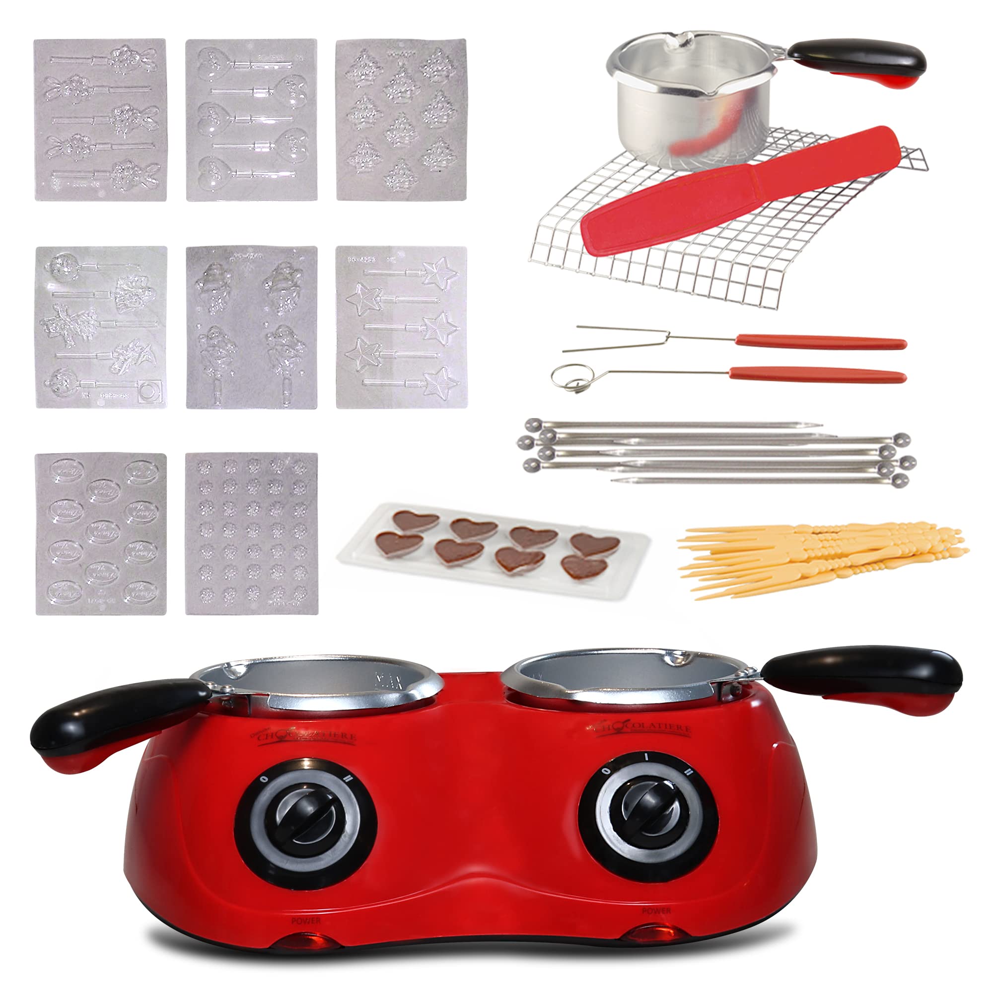 Total Chef Deluxe Chocolatiere Dual Mini Fondue