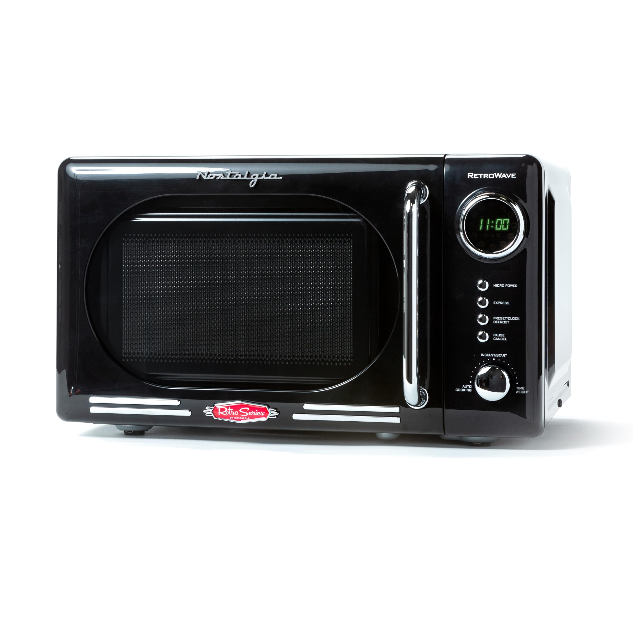 Nostalgia Retro Compact Countertop Microwave Oven, 0.7