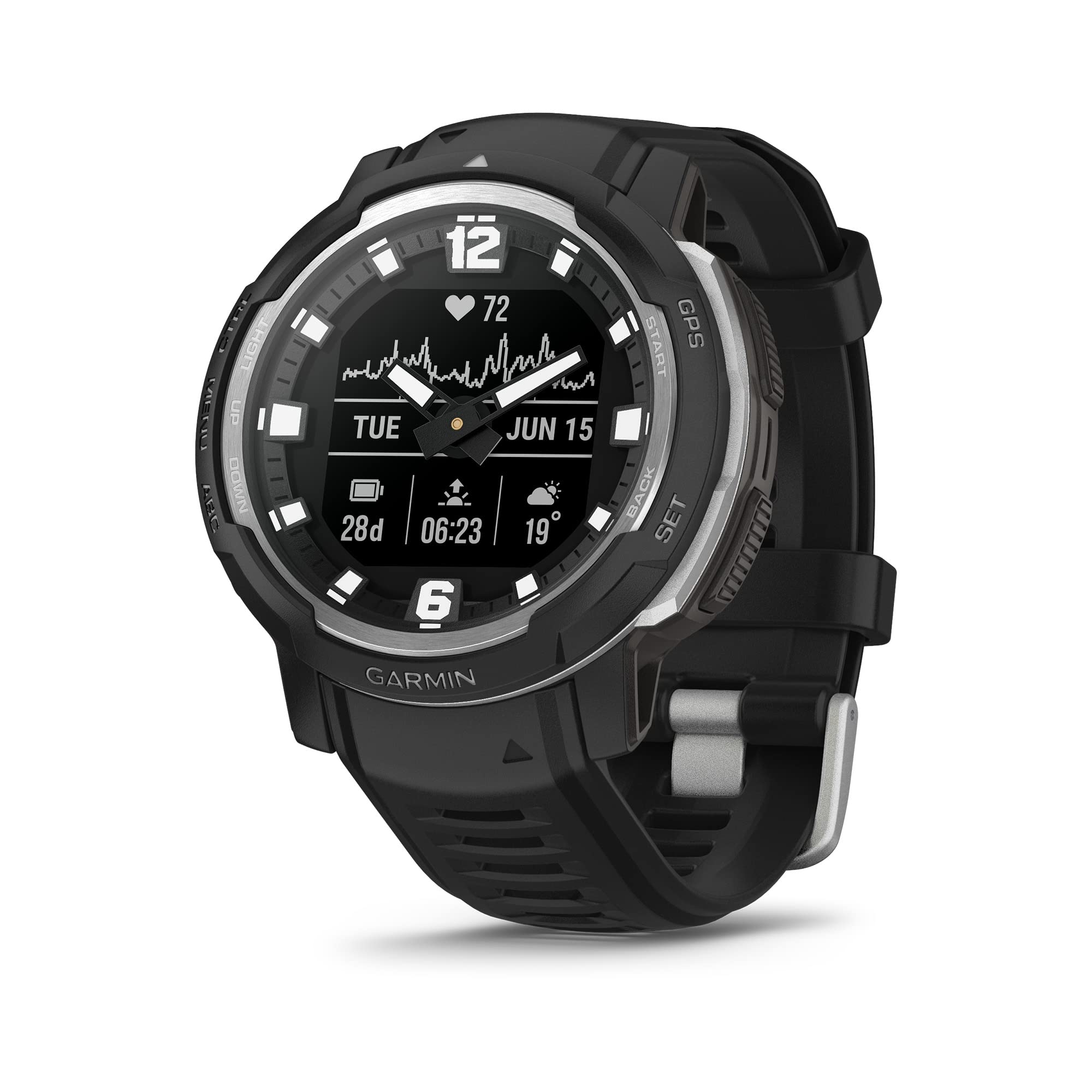 Garmin Instinct Crossover, Rugged Hybrid Smartwatch, Analog