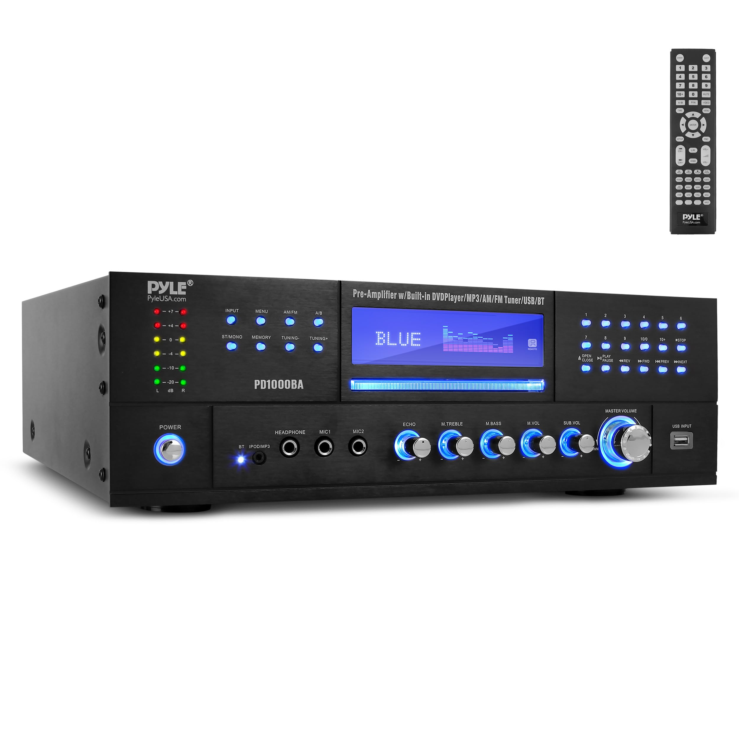 Pyle 4-Channel Wireless Bluetooth Power Amplifier
