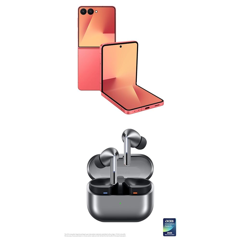 Samsung Galaxy Z Flip7 Unlocked AI Smartphone (512GB, Coral Red)