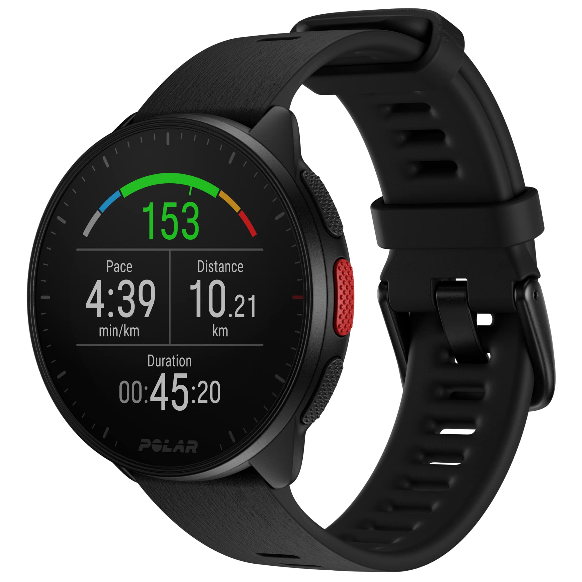 POLAR Pacer Ultra-Light GPS Fitness Tracker Smartwatch (Black)
