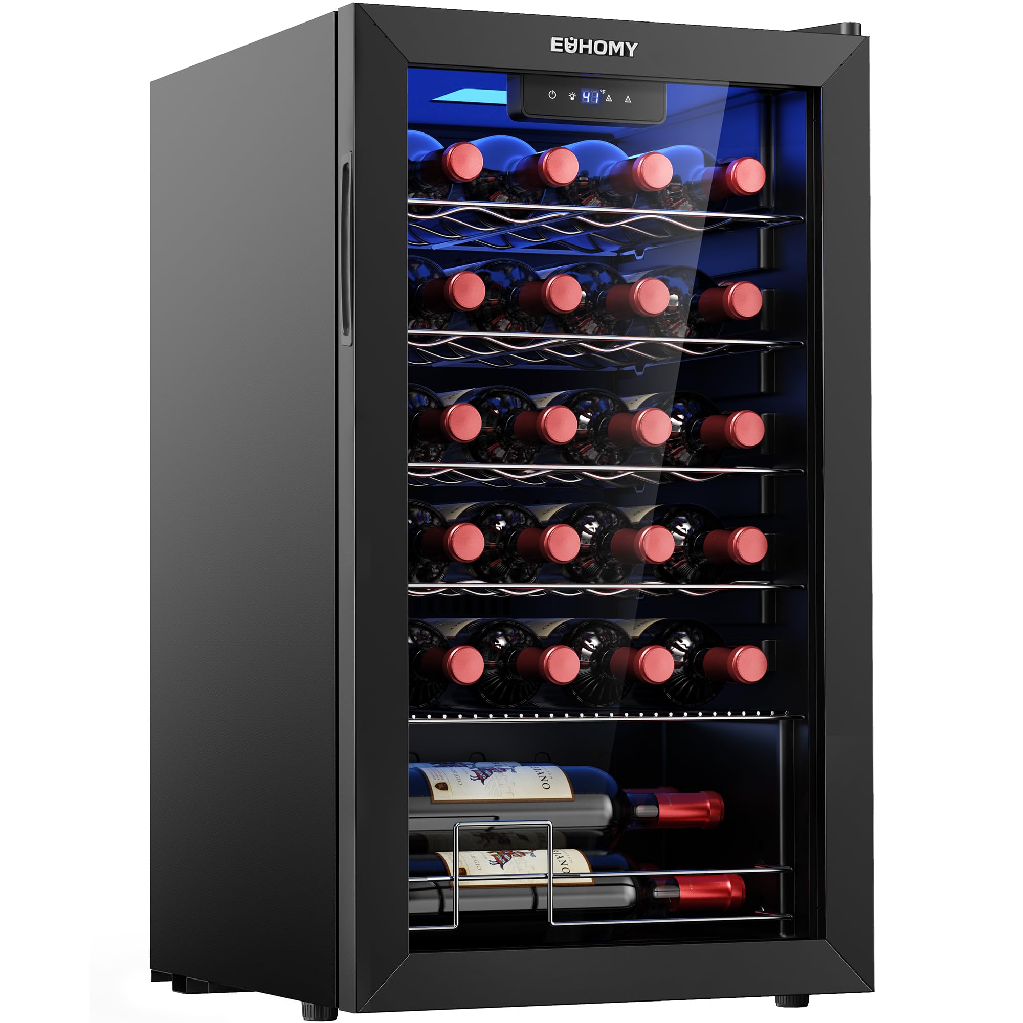 EUHOMY 25 bottle Wine Cooler Refrigerator, Freestanding