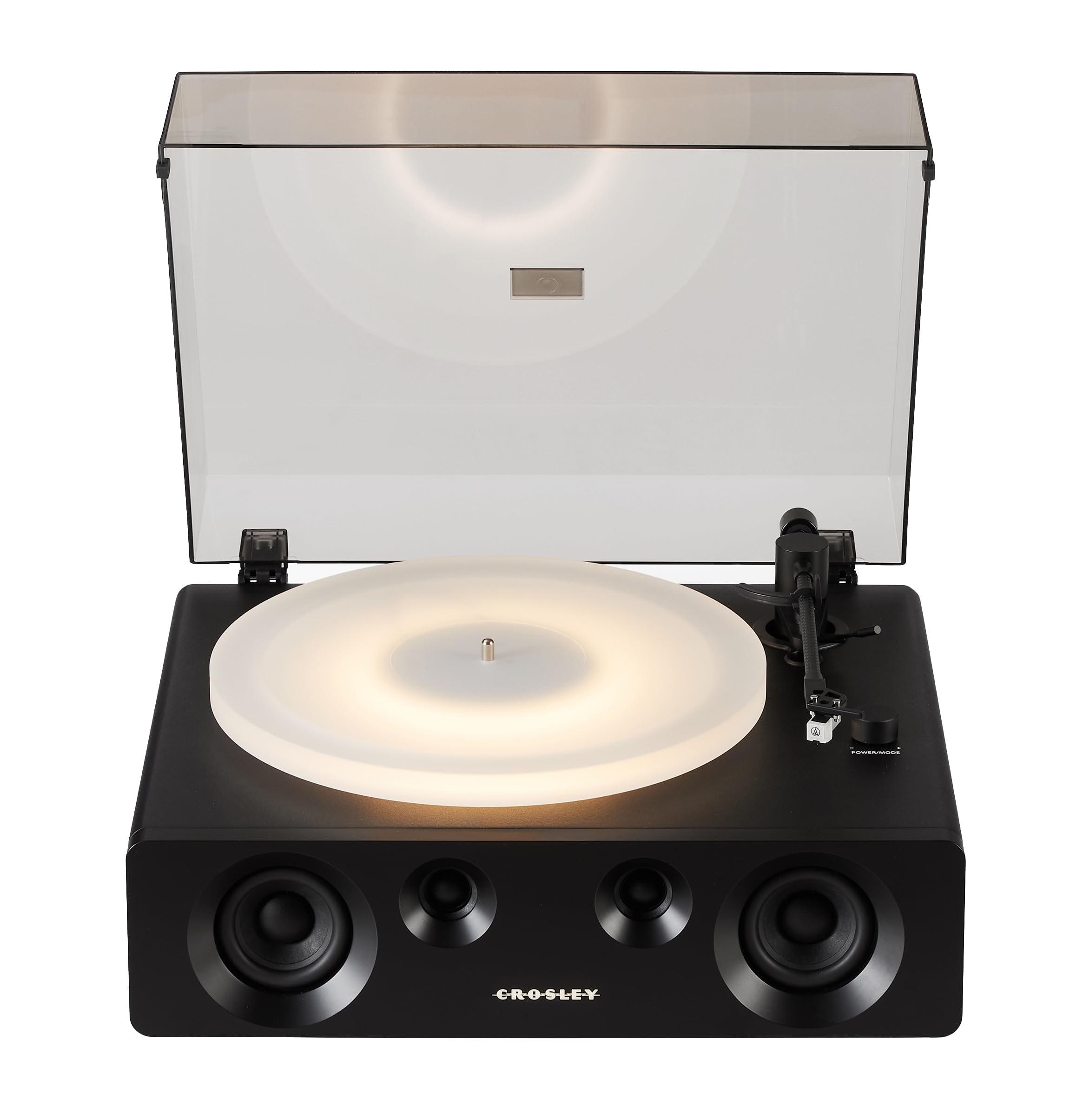 Crosley CR6050A-BK Luminate 3-Speed Record Player Turntable