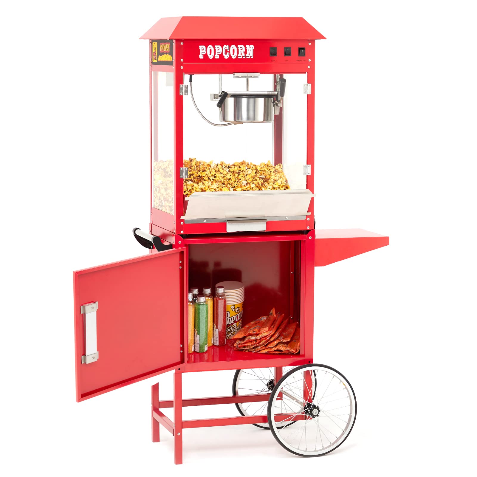 Takywep Commercial Popcorn Machine Cart, Popcorn Maker