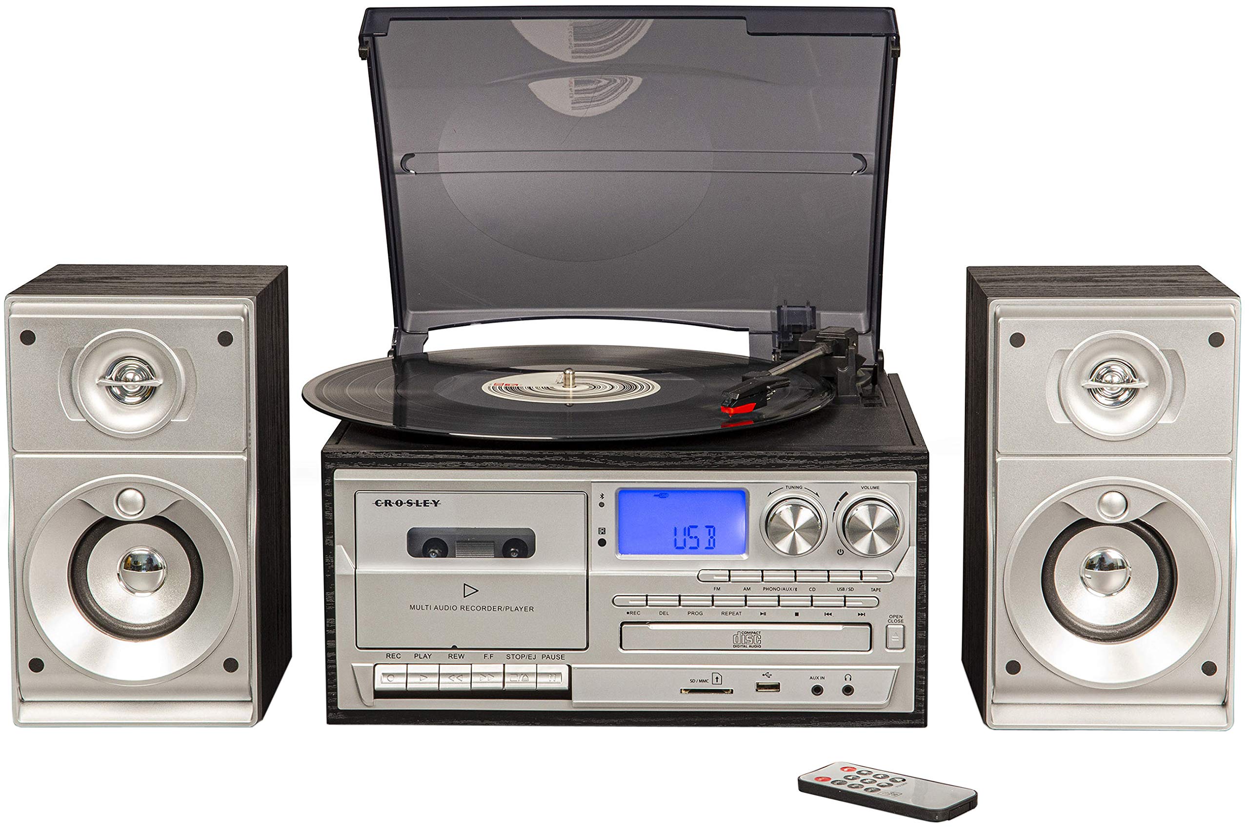 Crosley CR7014A-BK Eclipse 3-Speed Turntable