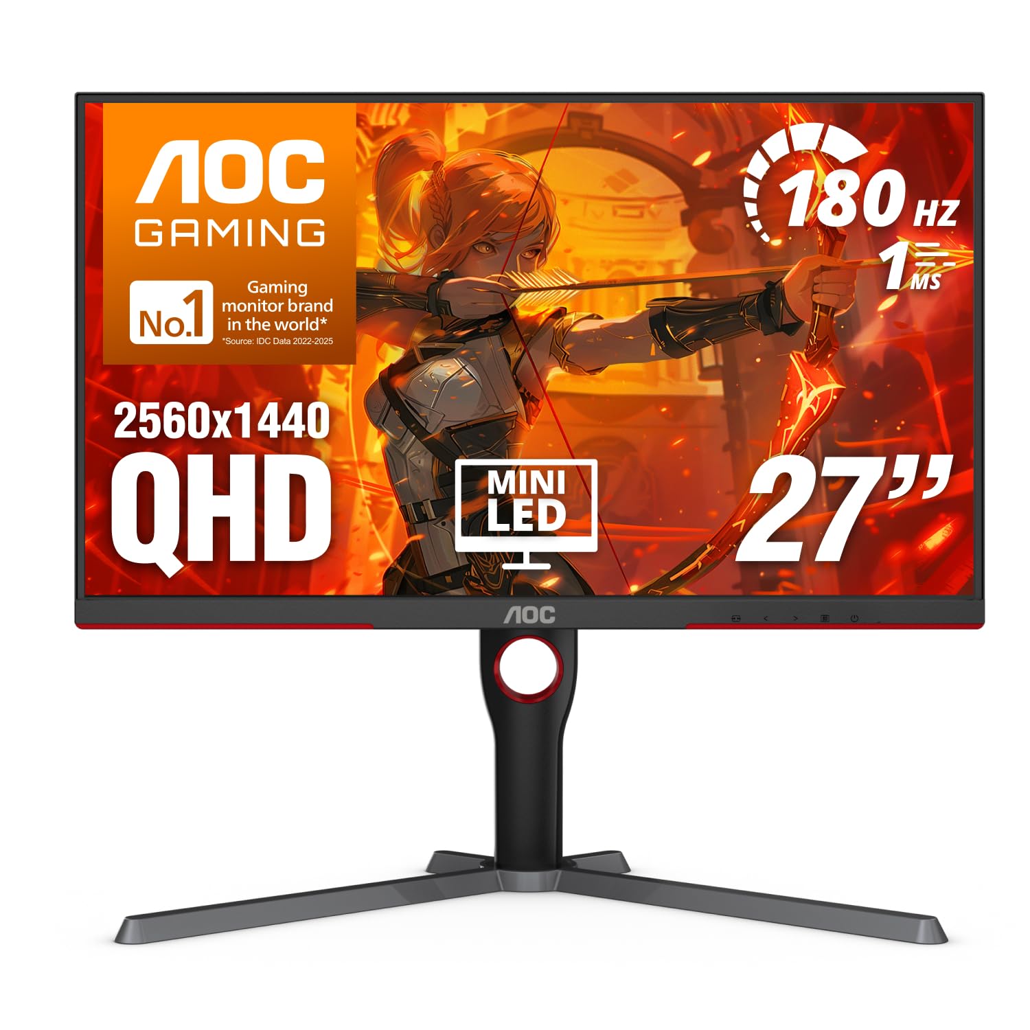 AOC 27 Gaming Monitor QHD 180Hz Mini-LED