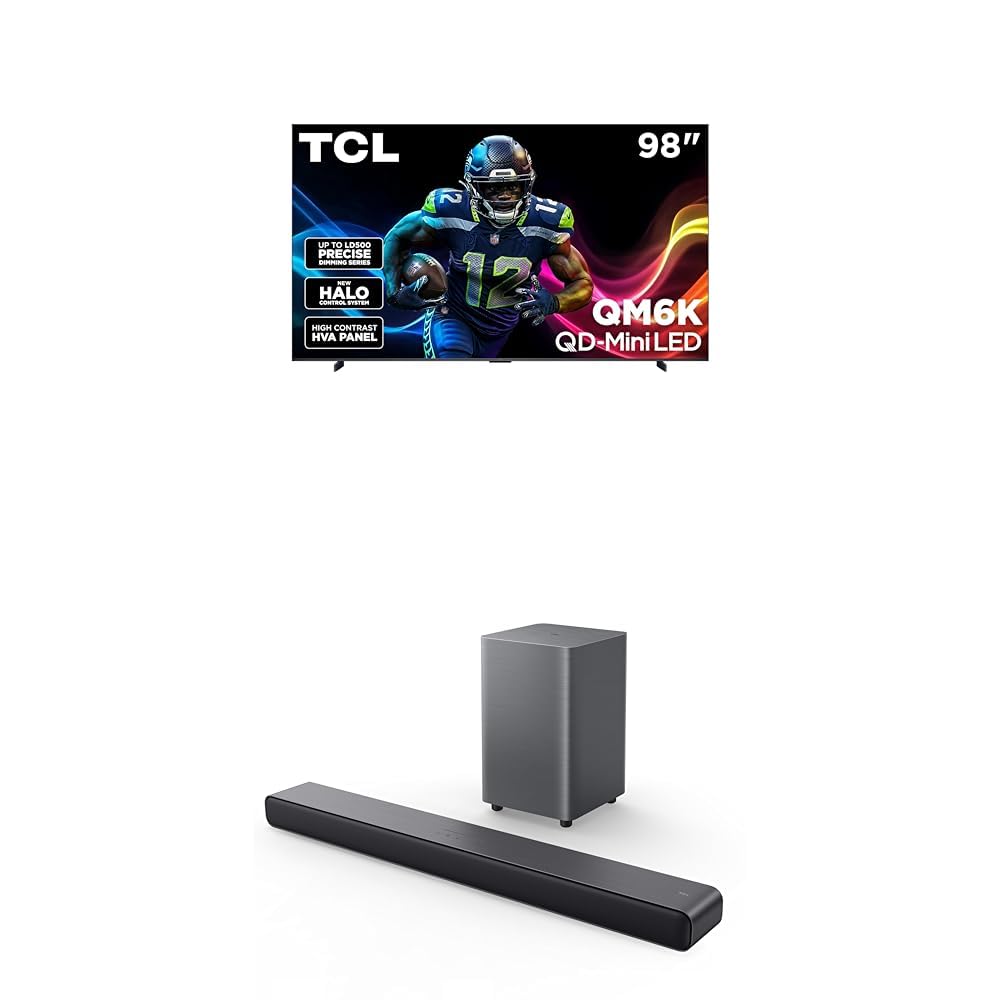 TCL QM6K QLED 4K Smart QD-Mini LED (98-inch, Black)