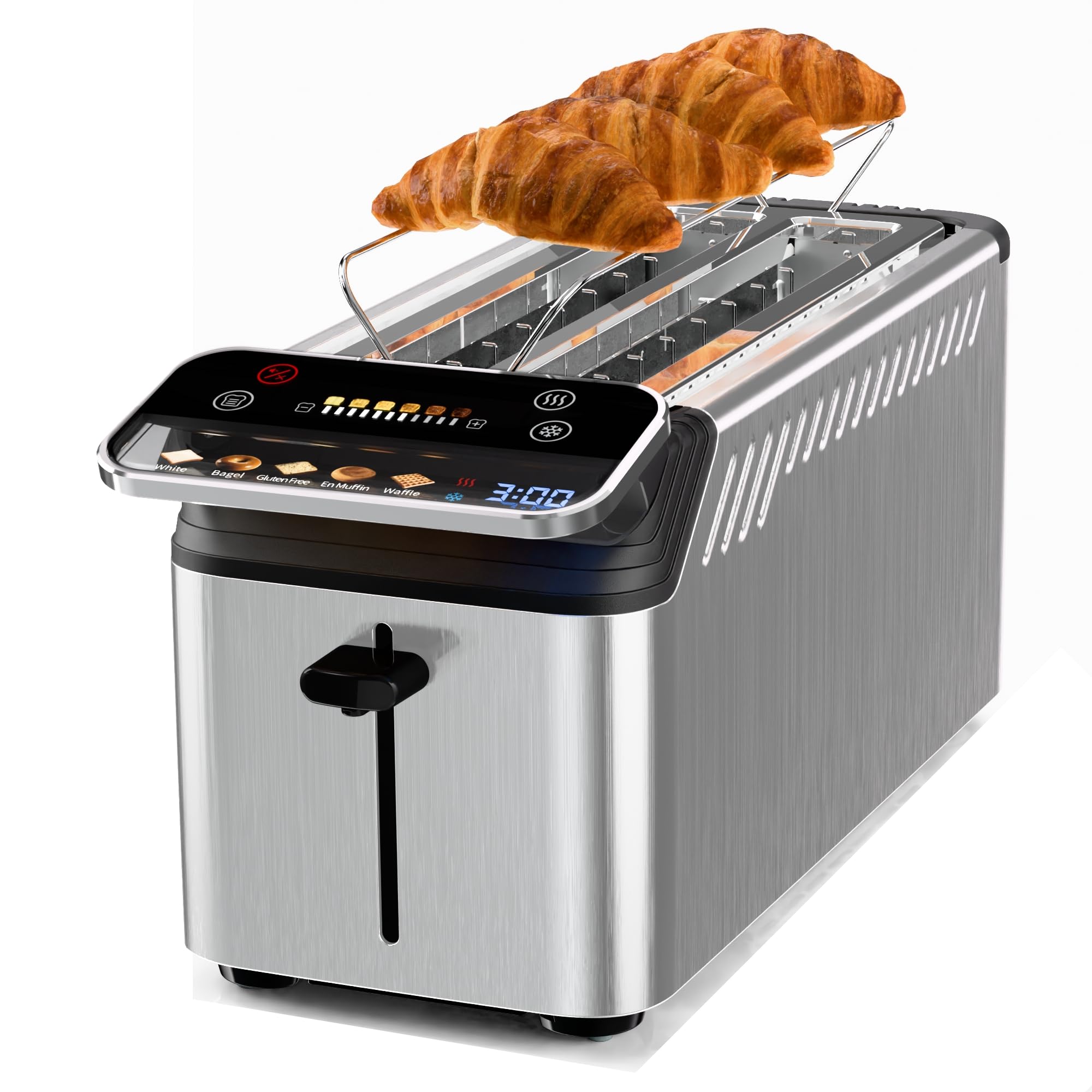 WHALL Long Slot 4 Slice Toaster, Touch