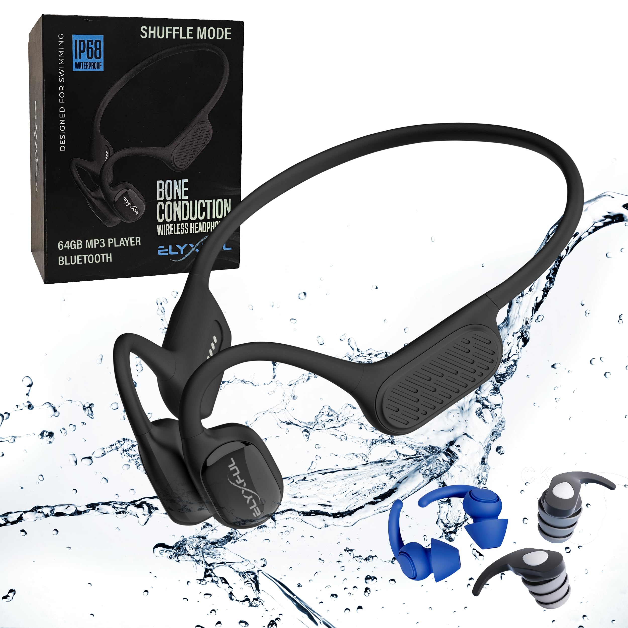 ELYXFUL Bone Conduction Swimming Headphones