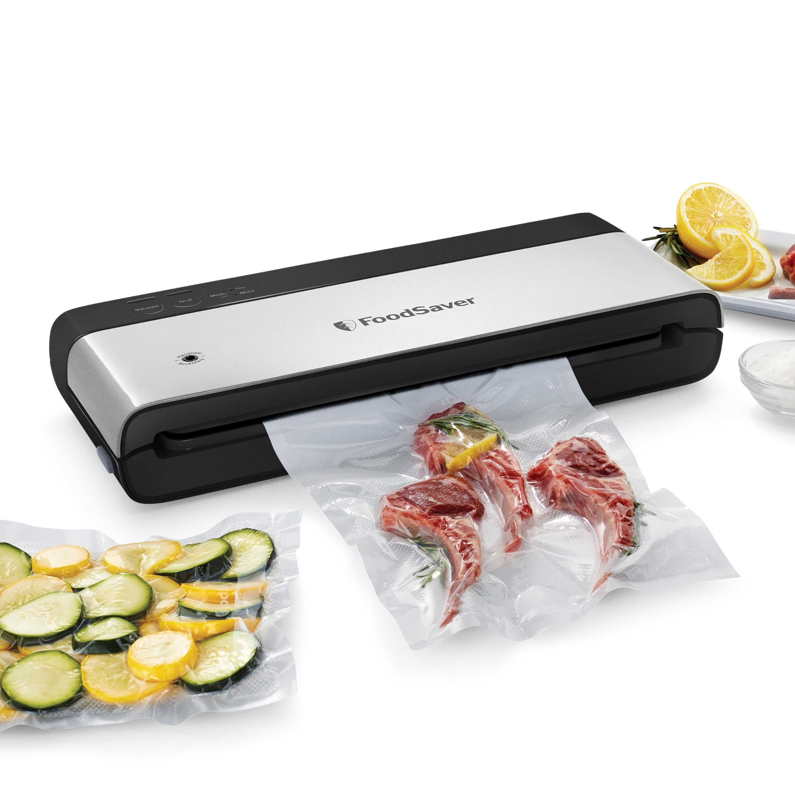 FoodSaver PowerVac Compact Vacuum Sealing Machine Stainless