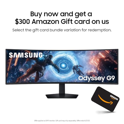 SAMSUNG Odyssey G9 + $200 Amazon Gift (49-inch)