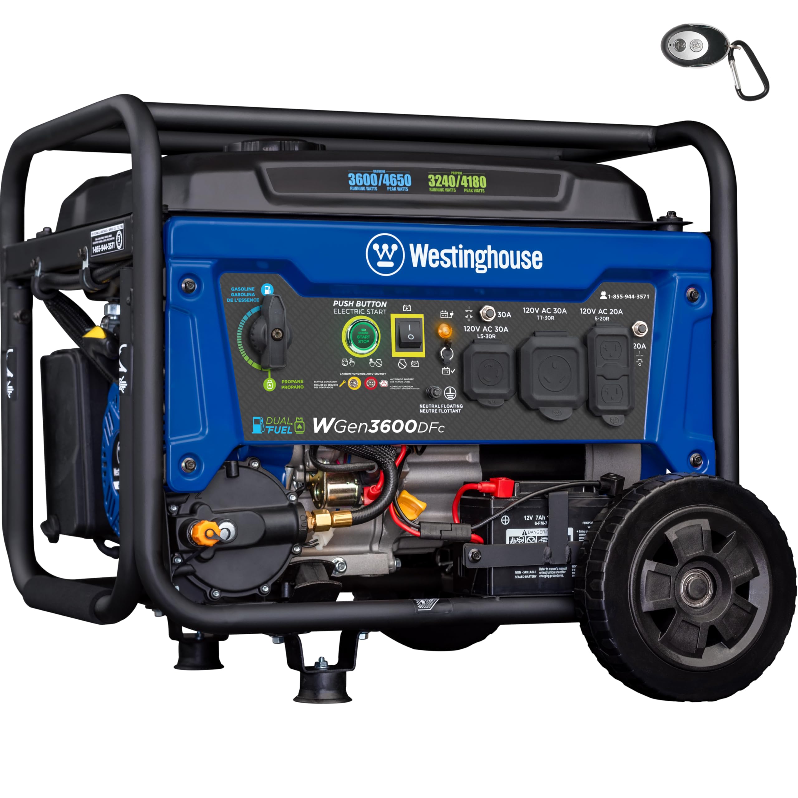Westinghouse 4650 Peak Watt Dual Fuel Portable