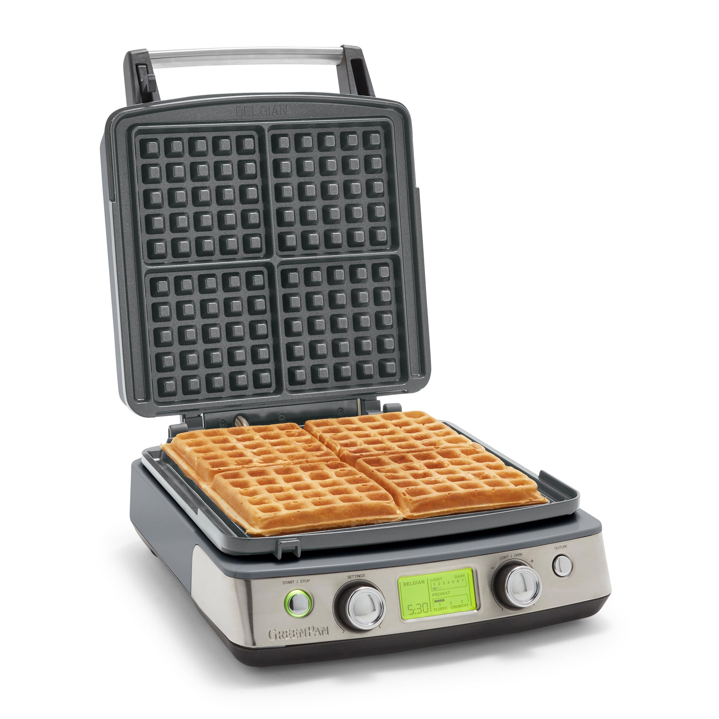 GreenPan Elite 4-Square Belgian & Classic Waffle