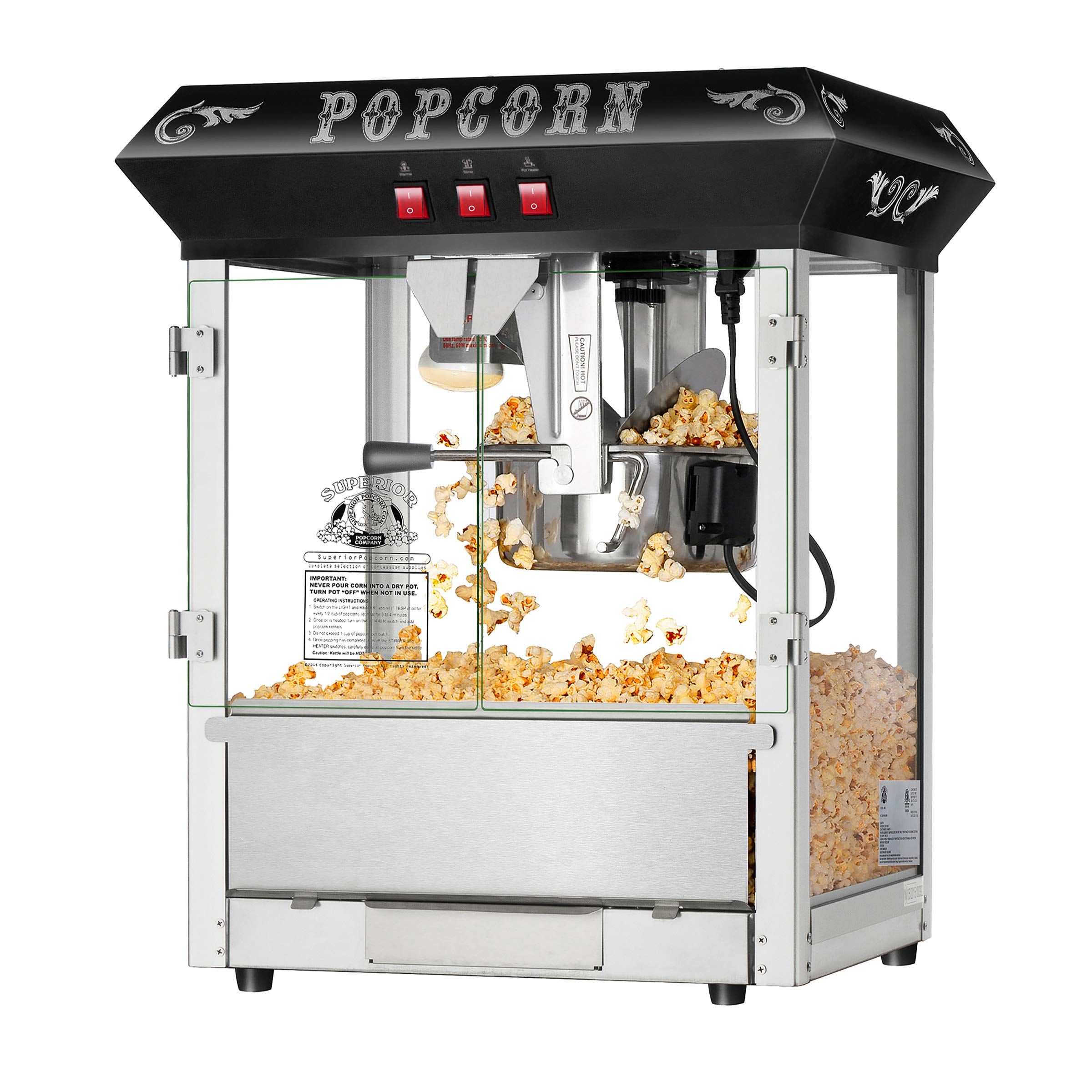 Hot Fresh Countertop Popcorn Machine, 3