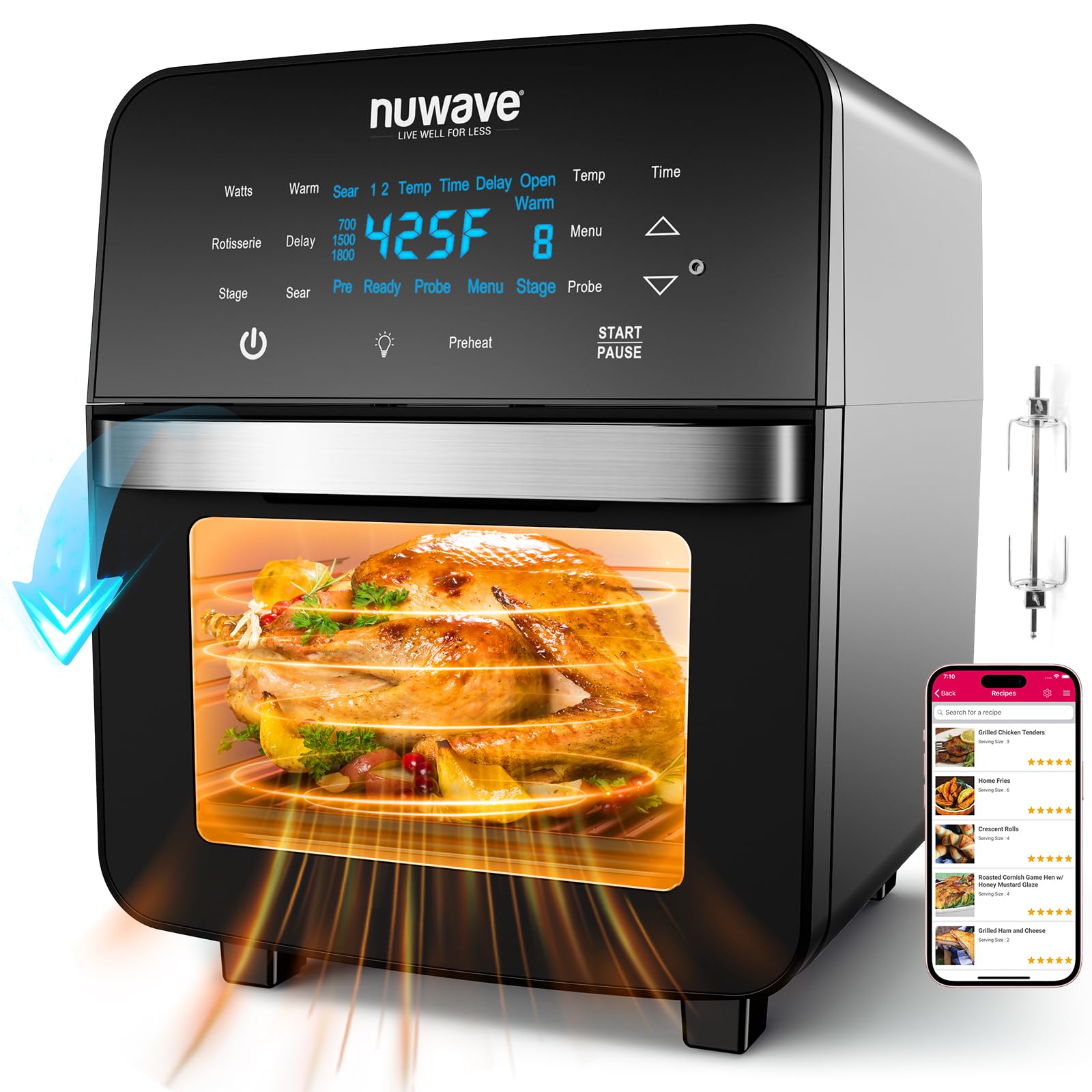 Nuwave Brio 15.5Qt Air Fryer Toaster Oven