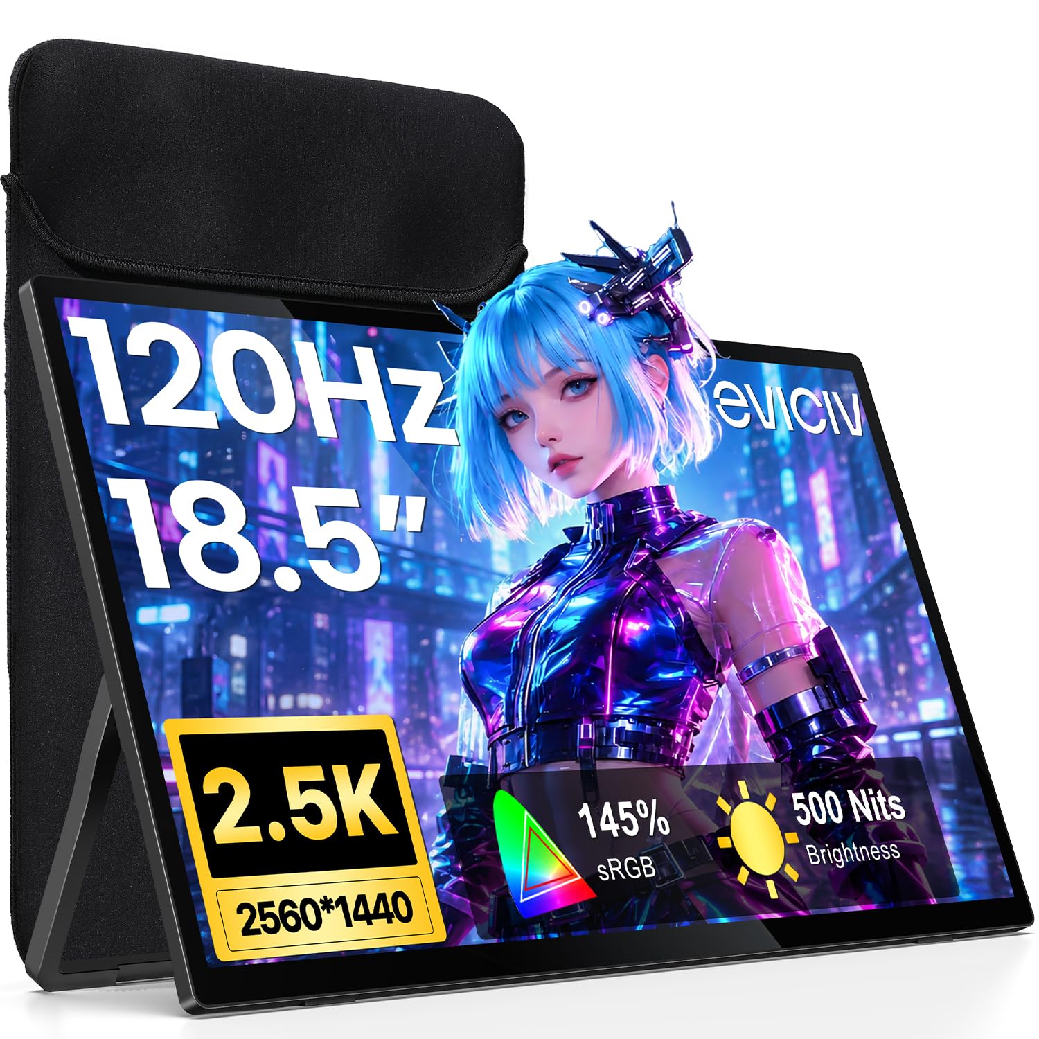 EVICIV 2.5K Portable Gaming Monitor