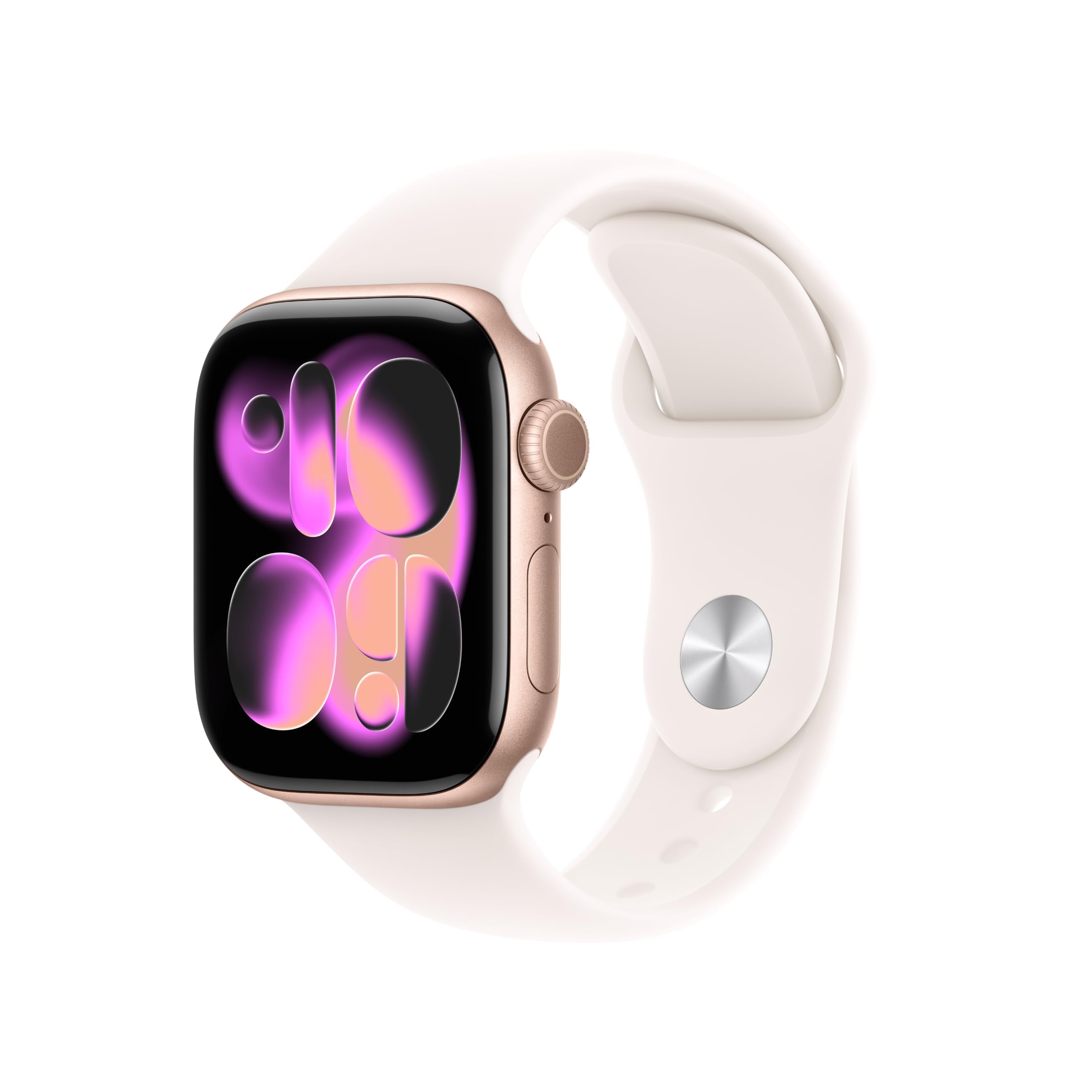 Apple Watch Series 11 [GPS + Cellular (Rose Gold Aluminum Case w/ Light Blush Sport Band)